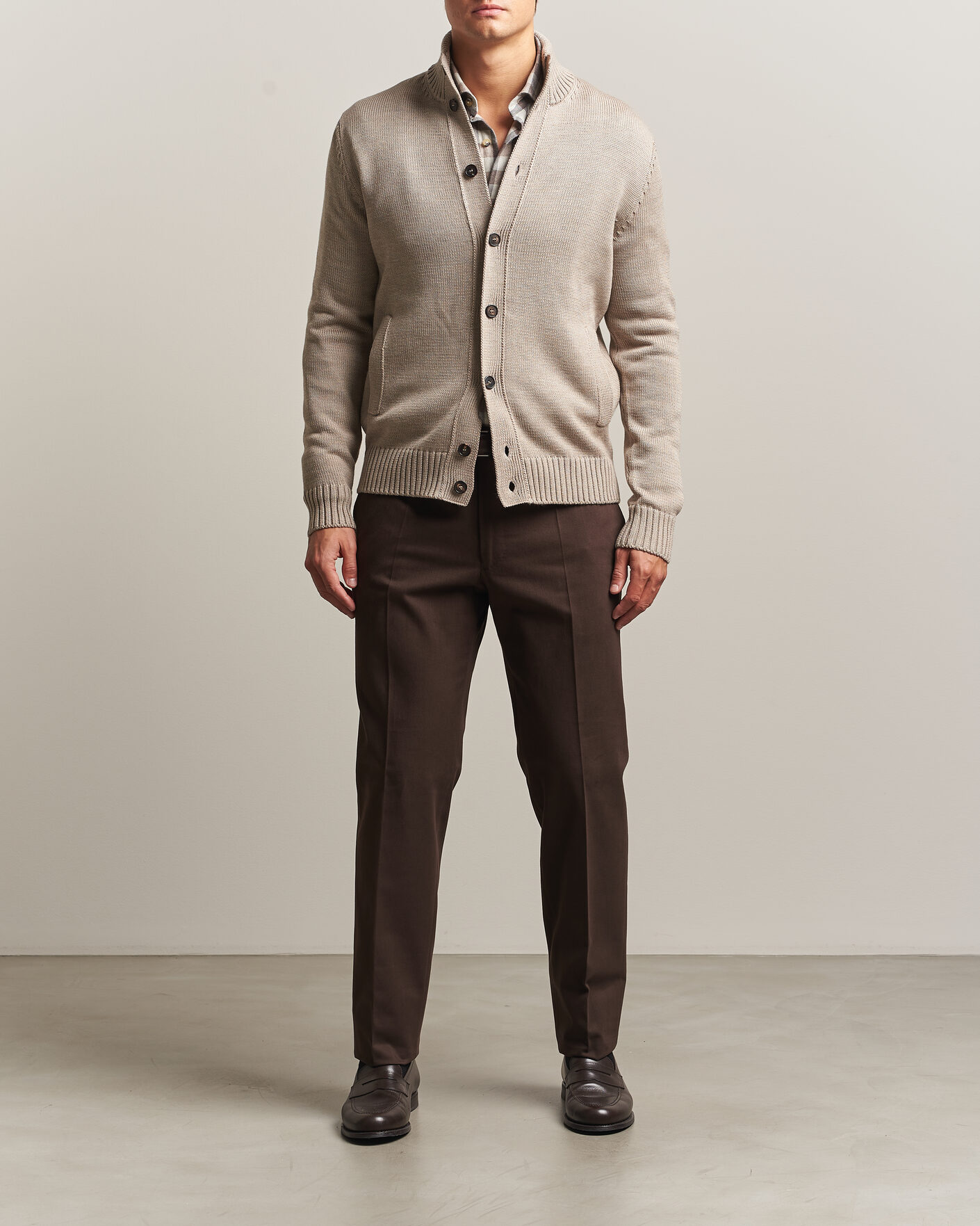 Herren | Pullover | Zanone | Virgin Merino Wool Chioto Beige