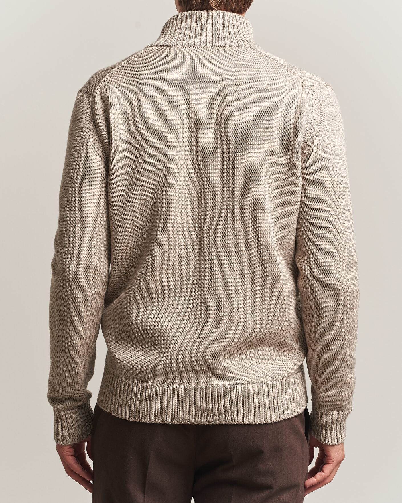 Herren | Pullover | Zanone | Virgin Merino Wool Chioto Beige