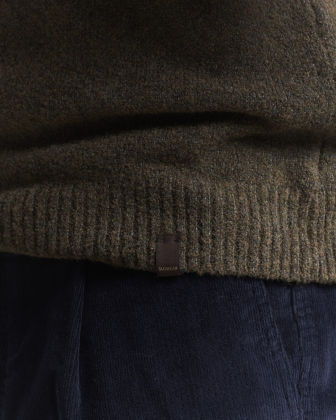 Herren | Pullover | Zanone | Wool Boucle Crew Neck Forest Green