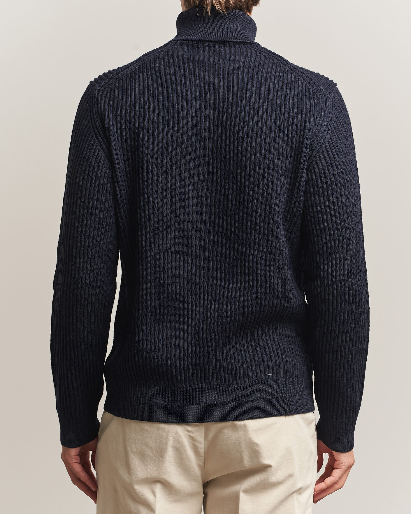 Herren | Pullover | Zanone | Fishermans Rib Rollneck Navy