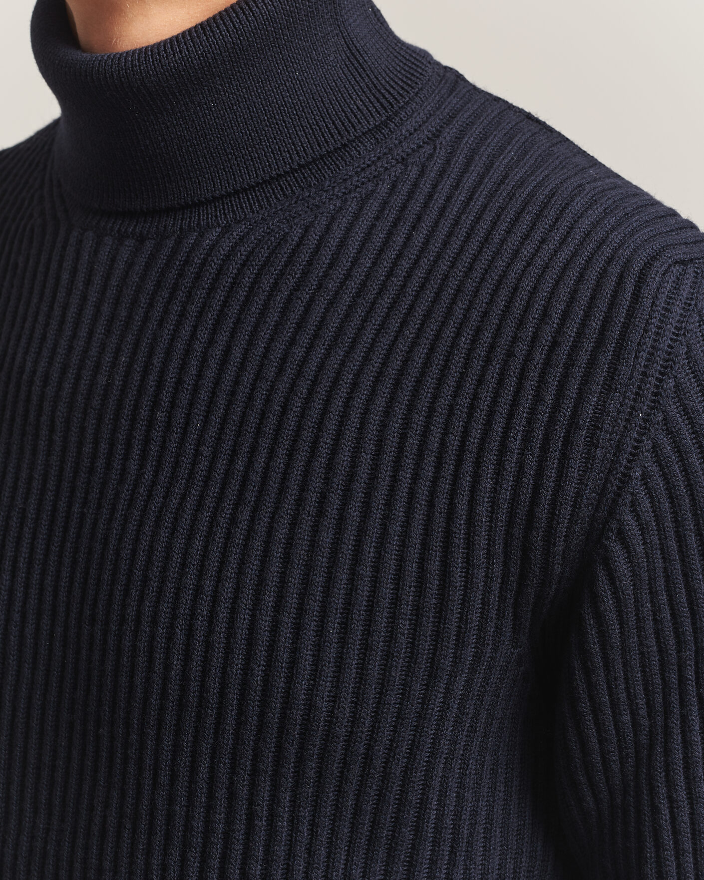 Herren | Pullover | Zanone | Fishermans Rib Rollneck Navy