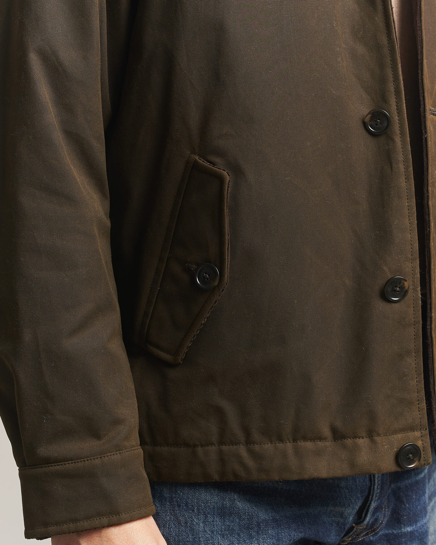 Herren | Jacken | Baracuta | Waxed Sherling Lined Deck Jacket Deep Moss