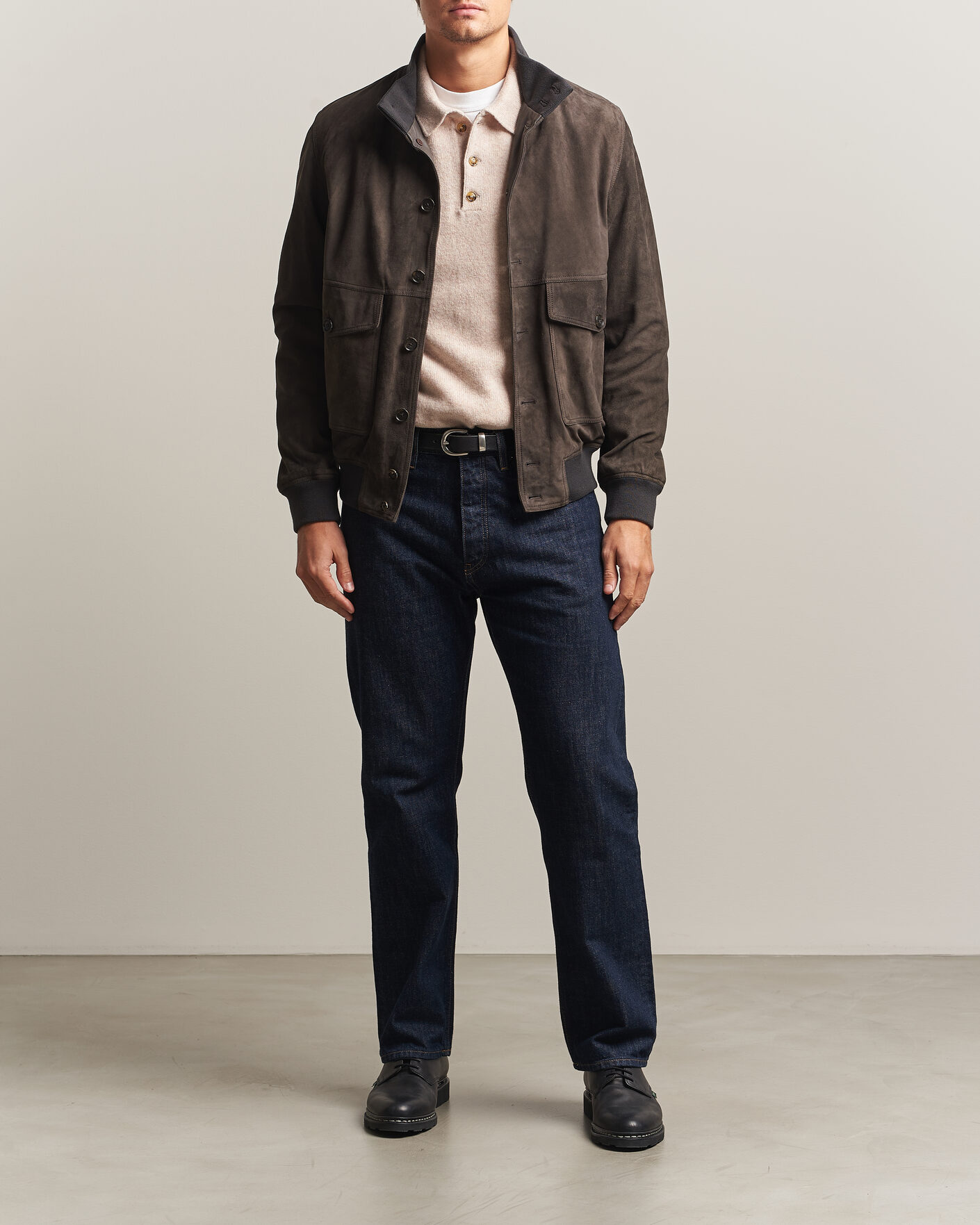 Herren | Jacken | Baracuta | Suede Blouson Jacket December Sky