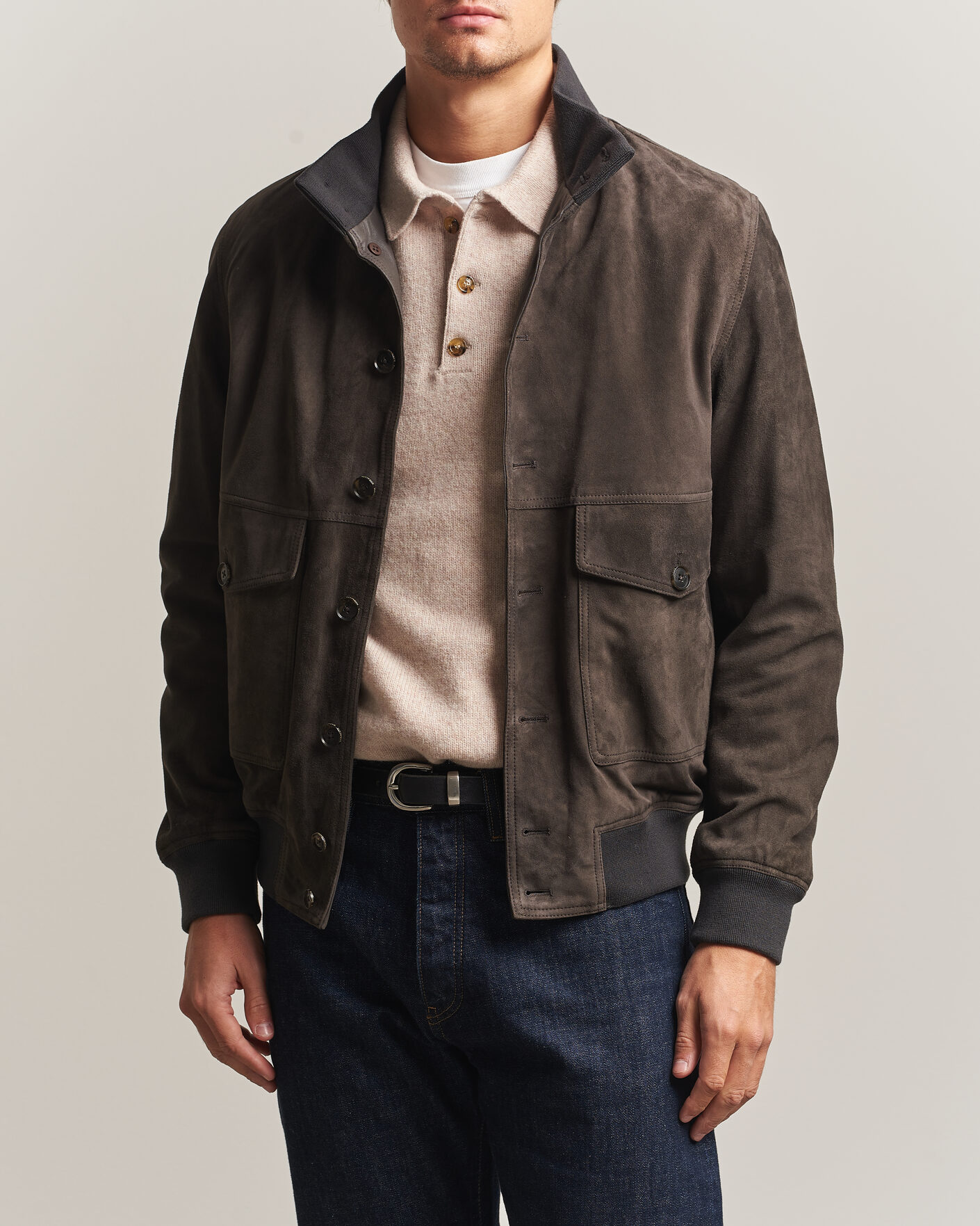 Herren | Jacken | Baracuta | Suede Blouson Jacket December Sky