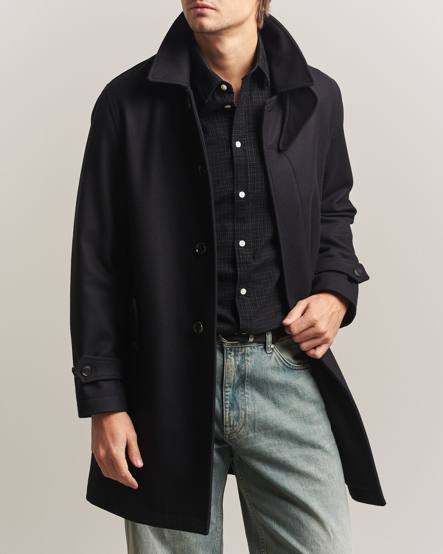 Herren | Jacken | Baracuta | G10 Melton Wool Coat Black