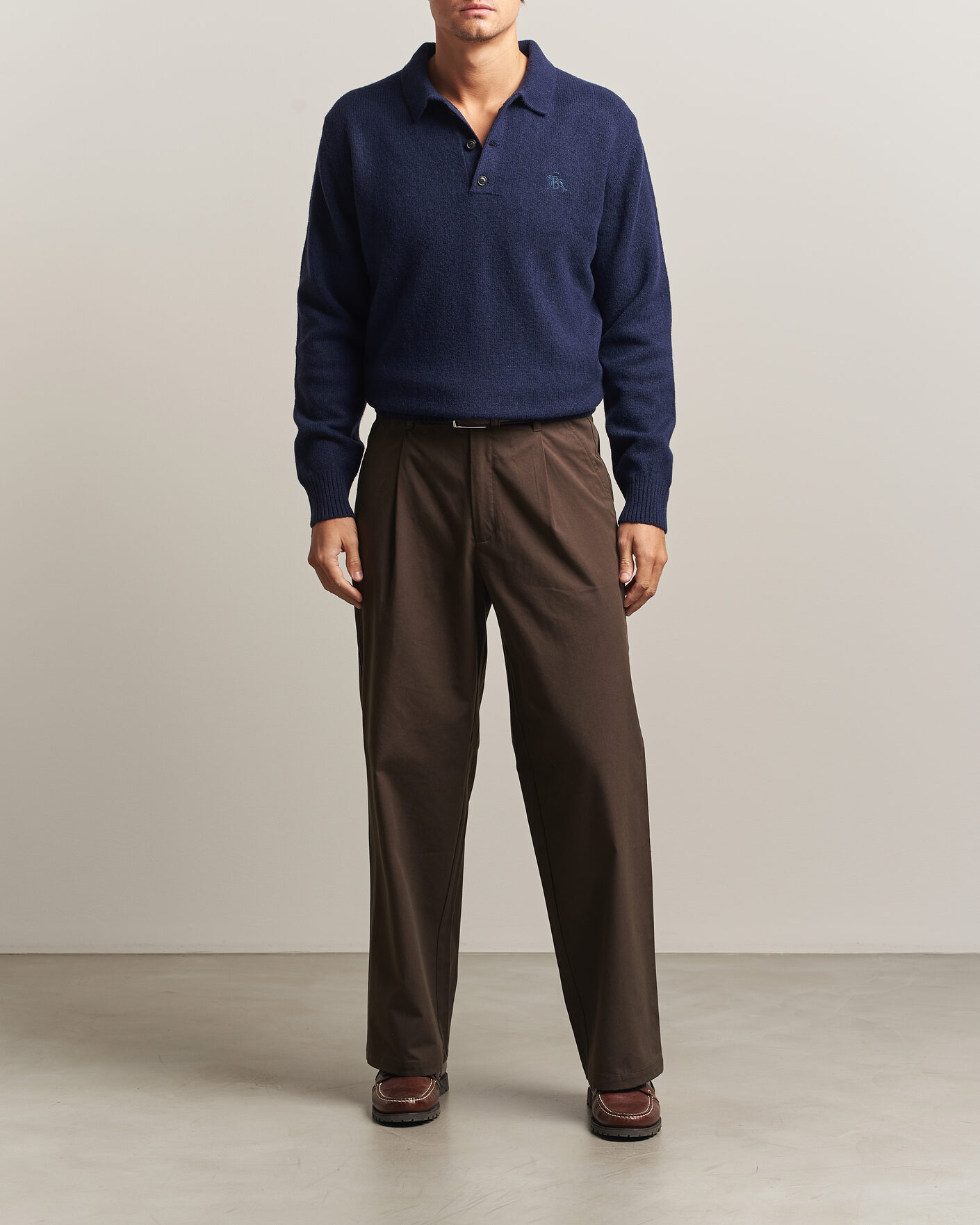 Herren | Pullover | Baracuta | Shetland Polo Navy