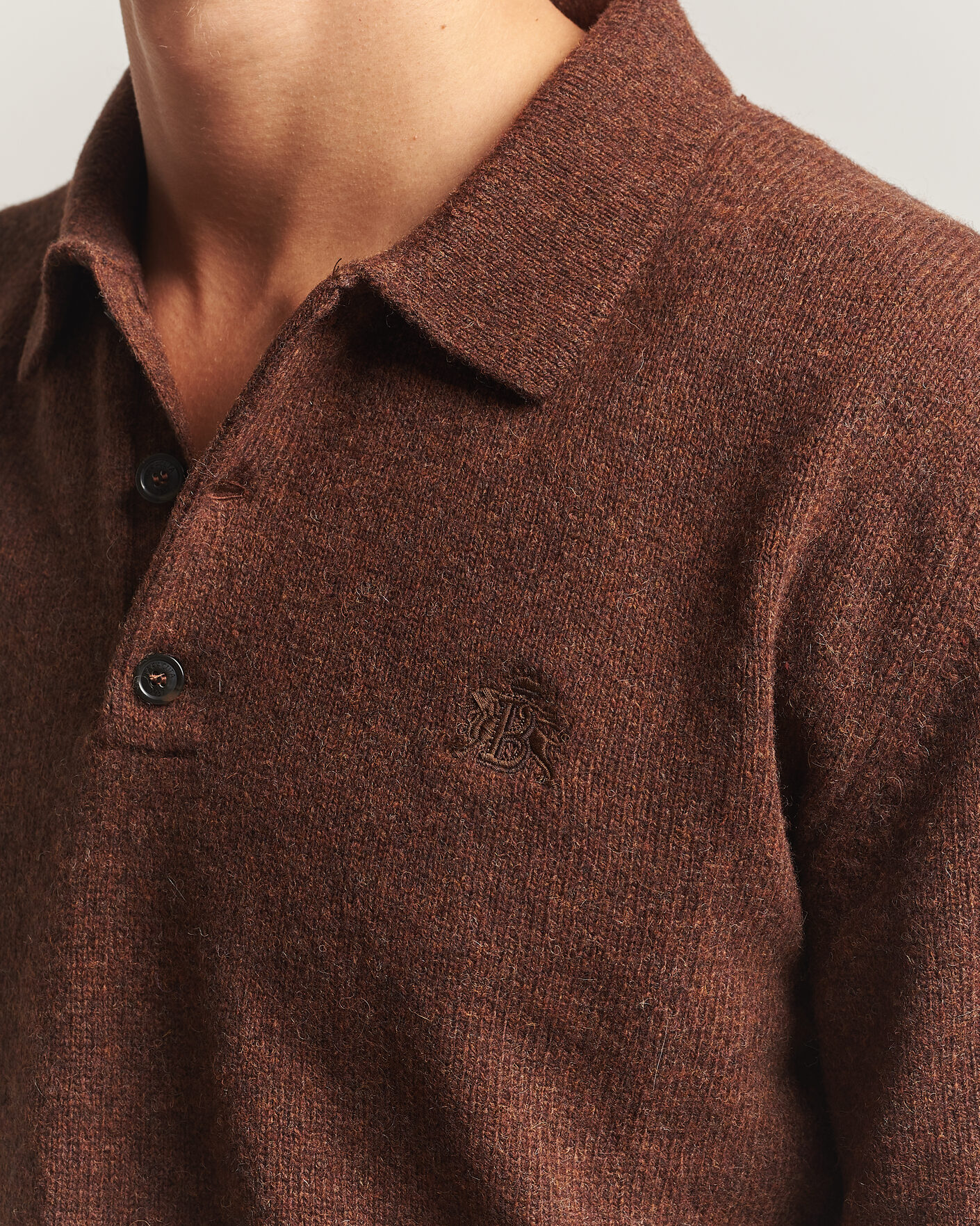 Herren | Pullover | Baracuta | Shetland Polo Slate Black