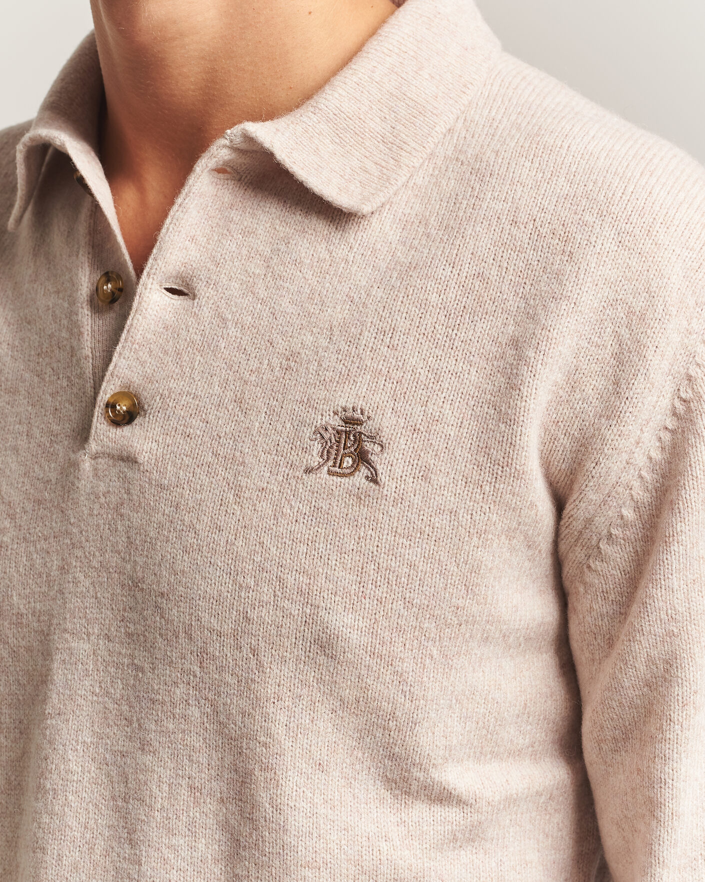 Herren | Pullover | Baracuta | Shetland Polo Antique White