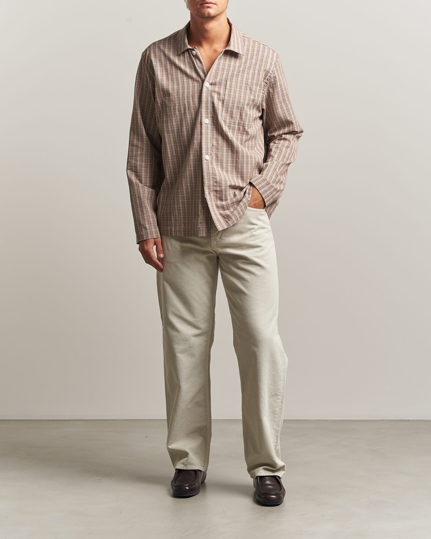 Herren | Jeans | Sunflower | Loose Corduroy Pants Ivory
