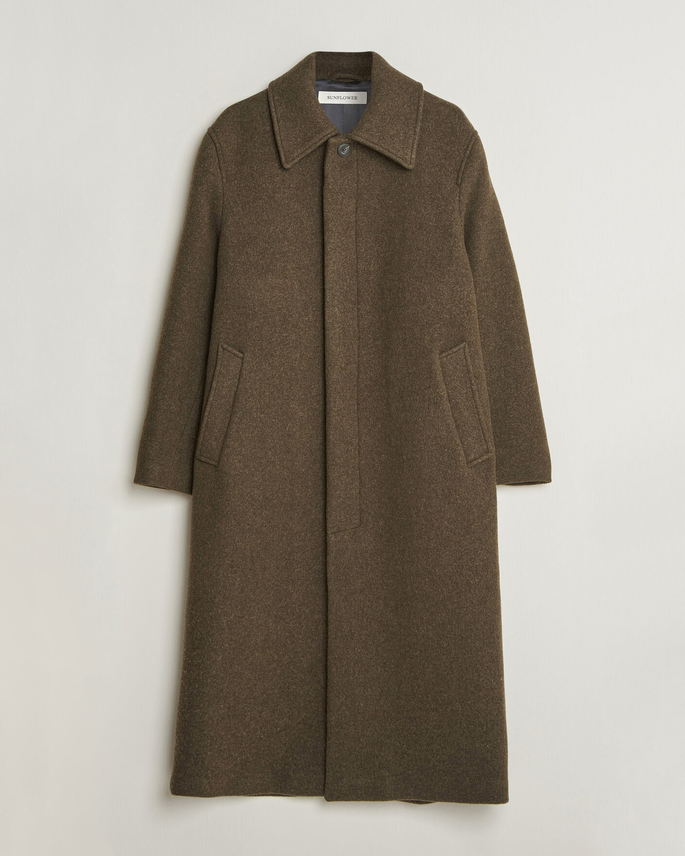 Herren | Jacken | Sunflower | Wool Blend Winter Coat Green Moss