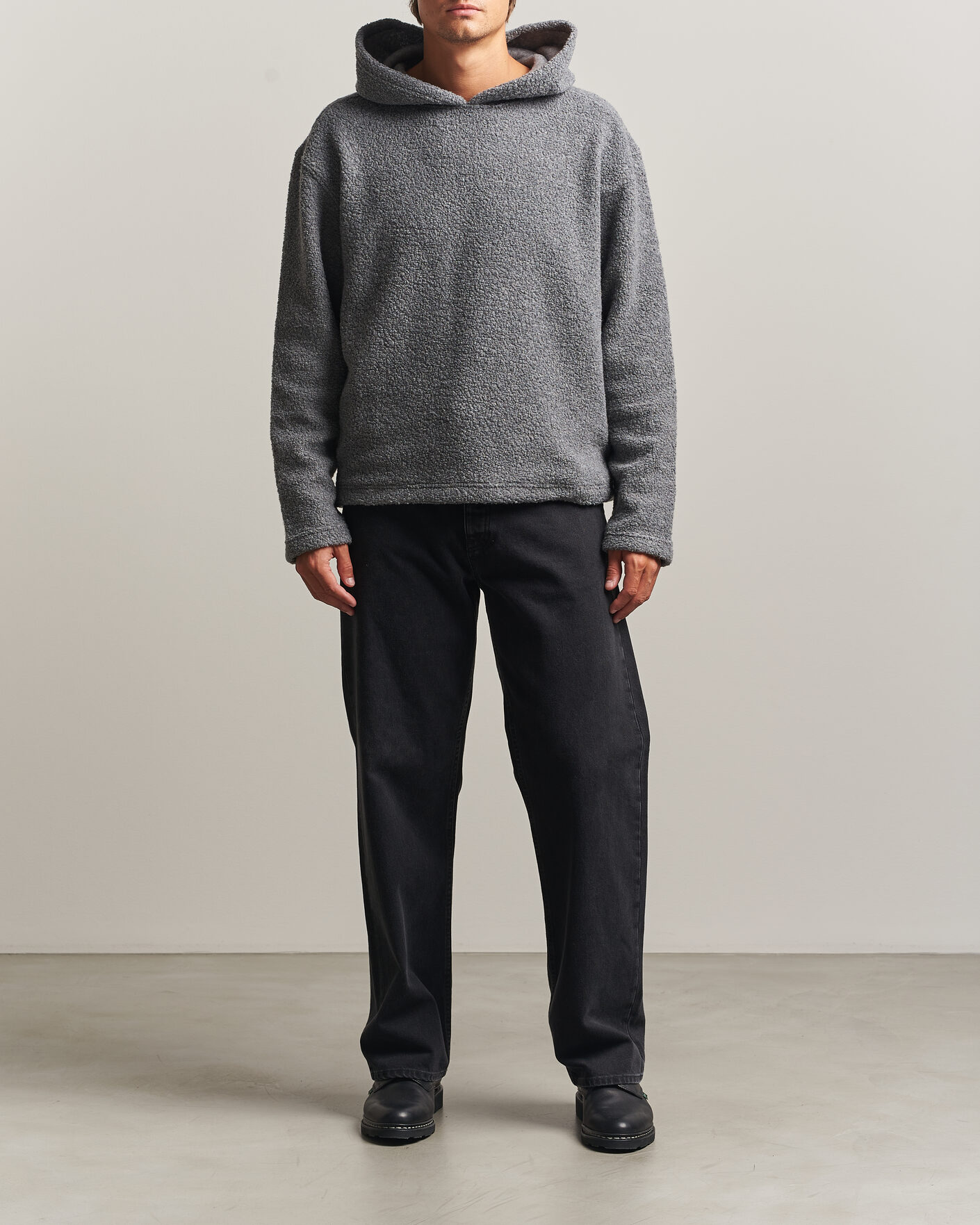Herren | Pullover | Sunflower | Wool Hoodie Grey Melange