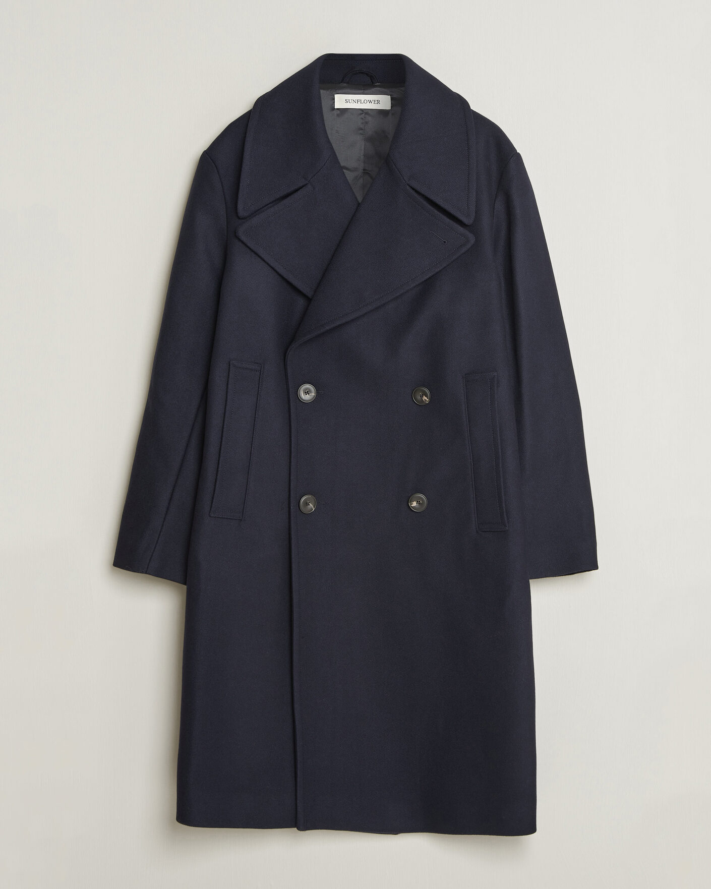 Herren | Jacken | Sunflower | Double Breasted Wool Blend Coat Navy