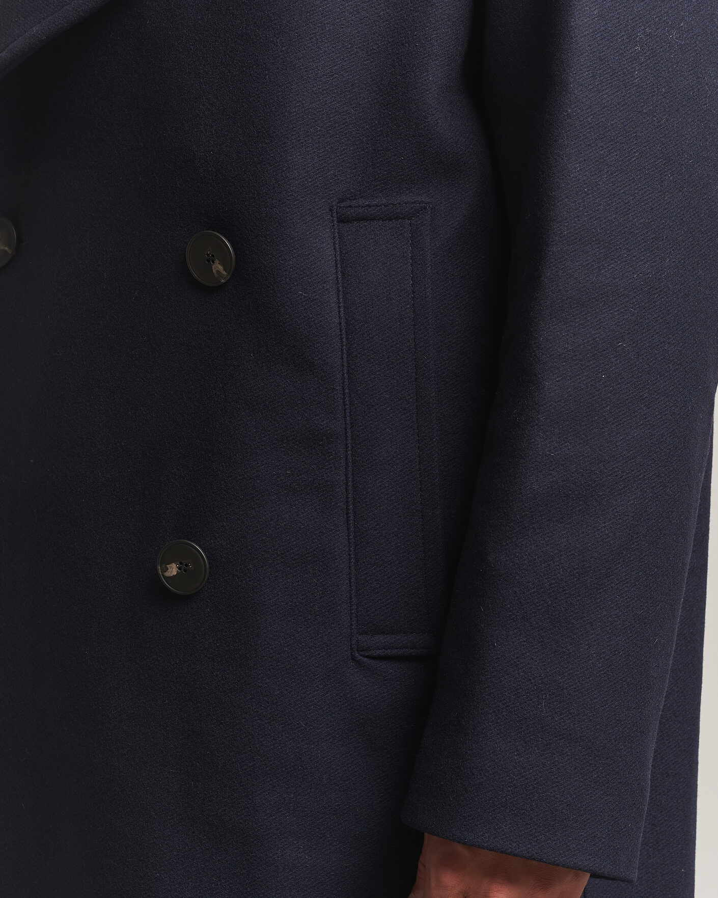 Herren | Jacken | Sunflower | Double Breasted Wool Blend Coat Navy