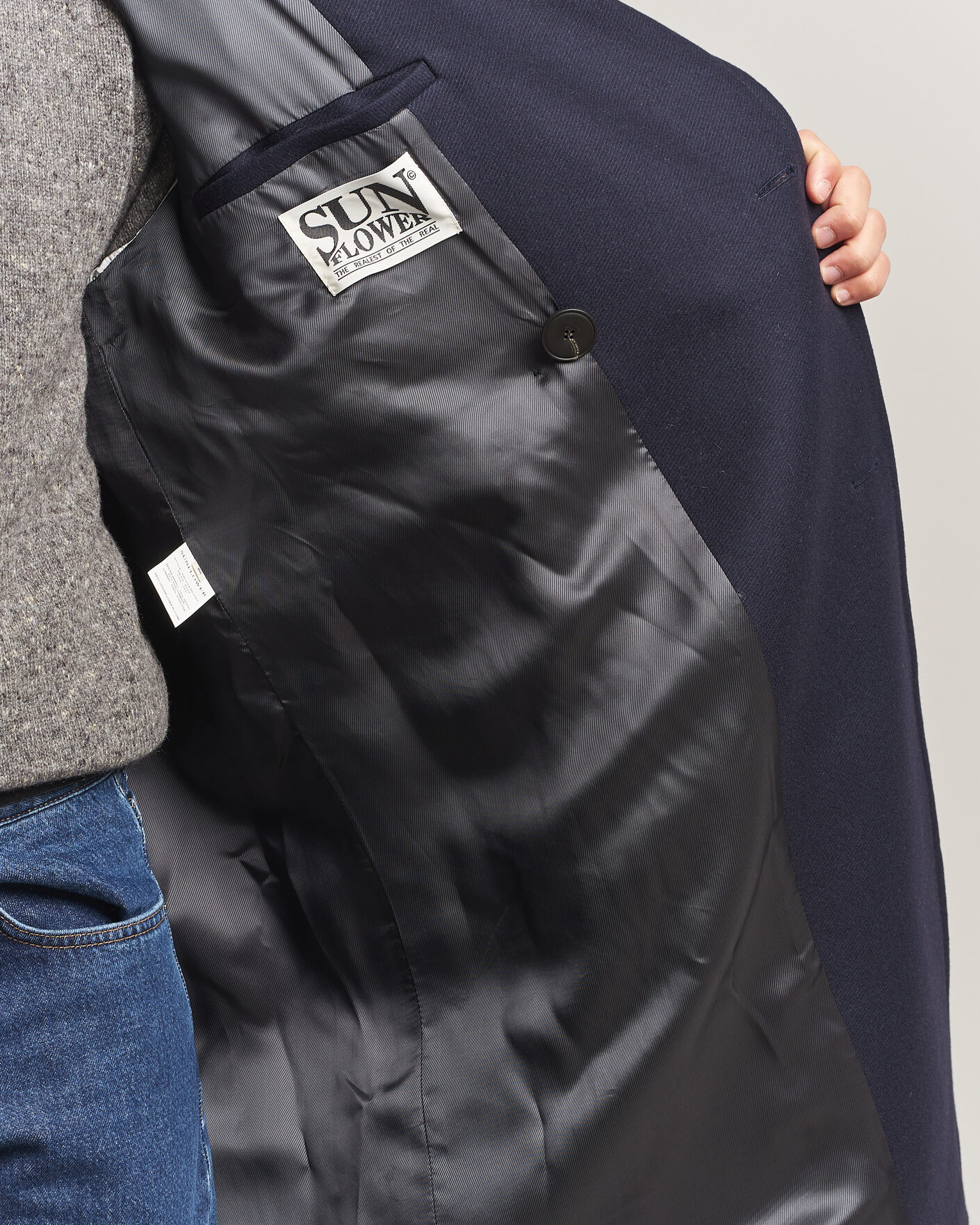 Herren | Jacken | Sunflower | Double Breasted Wool Blend Coat Navy
