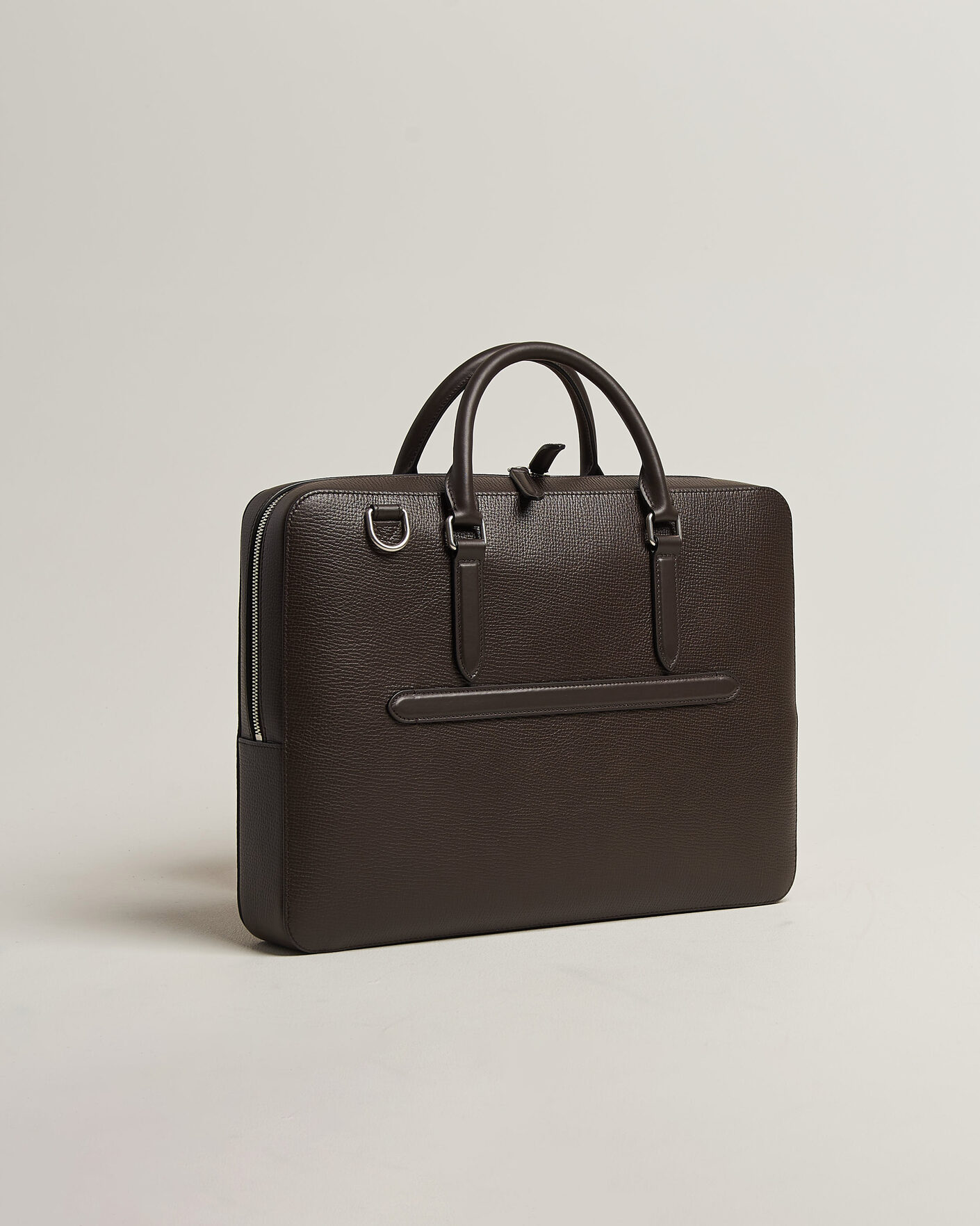 Herren | Taschen | Smythson | Ludlow Slim Briefcase With Zip Front Dark Brown