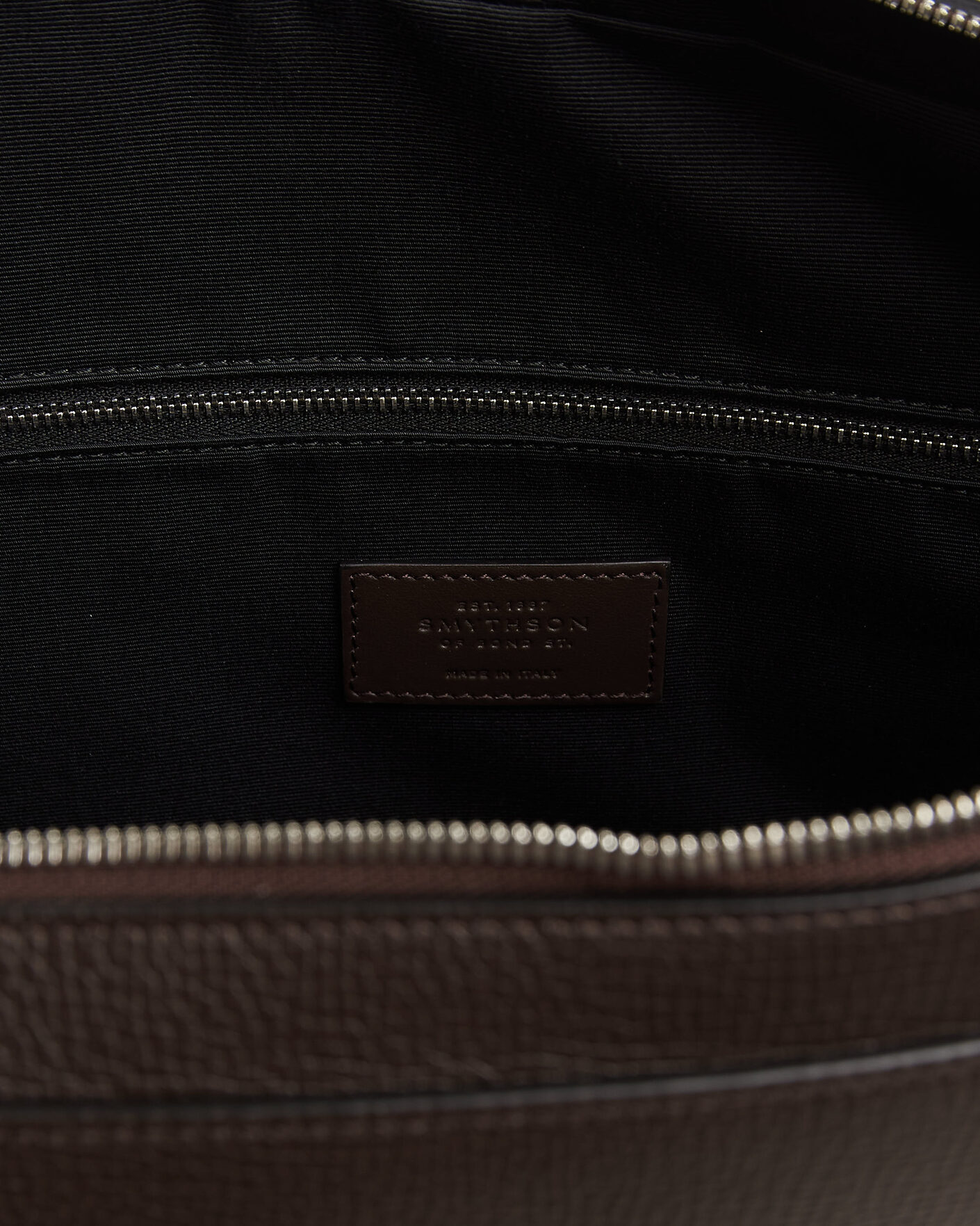 Herren | Taschen | Smythson | Ludlow Slim Briefcase With Zip Front Dark Brown