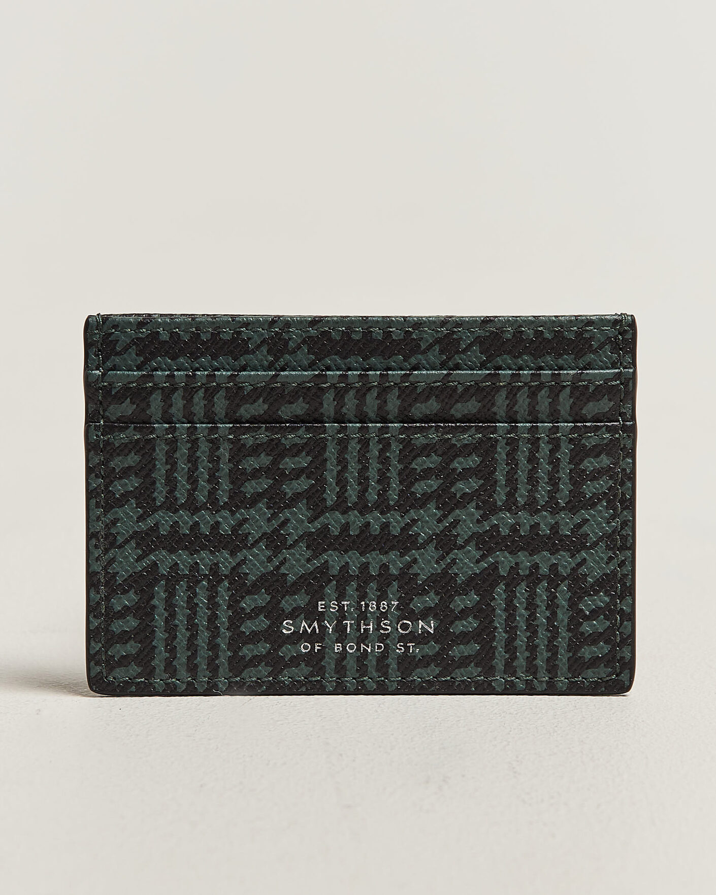 Herren | Geldbörsen | Smythson | Panama Tweed Flat Cardholder Slate Green