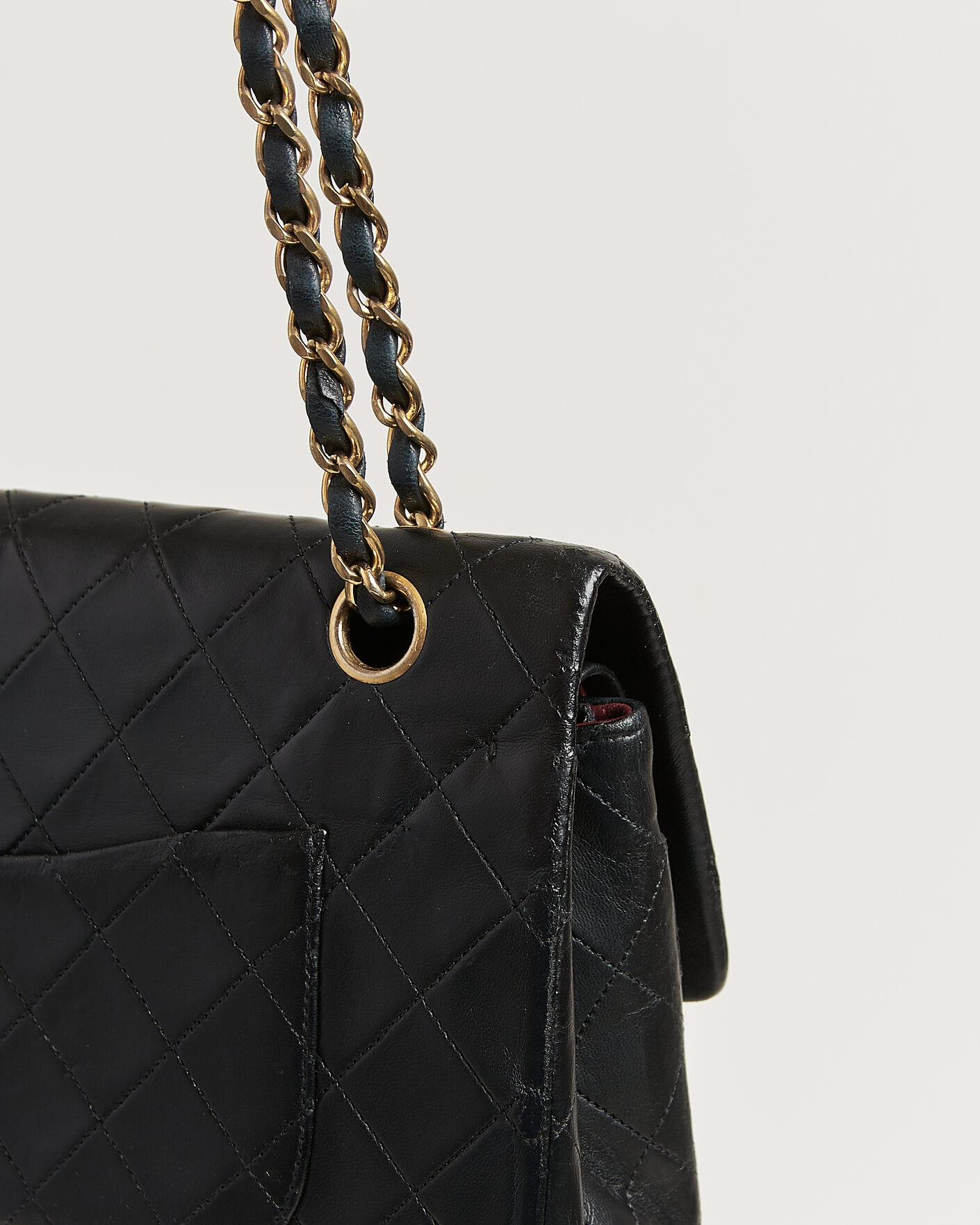 Herren | Pre-Owned & Vintage Bags | Chanel Pre-Owned | Classic Medium Double Flap Bag Lambskin Black