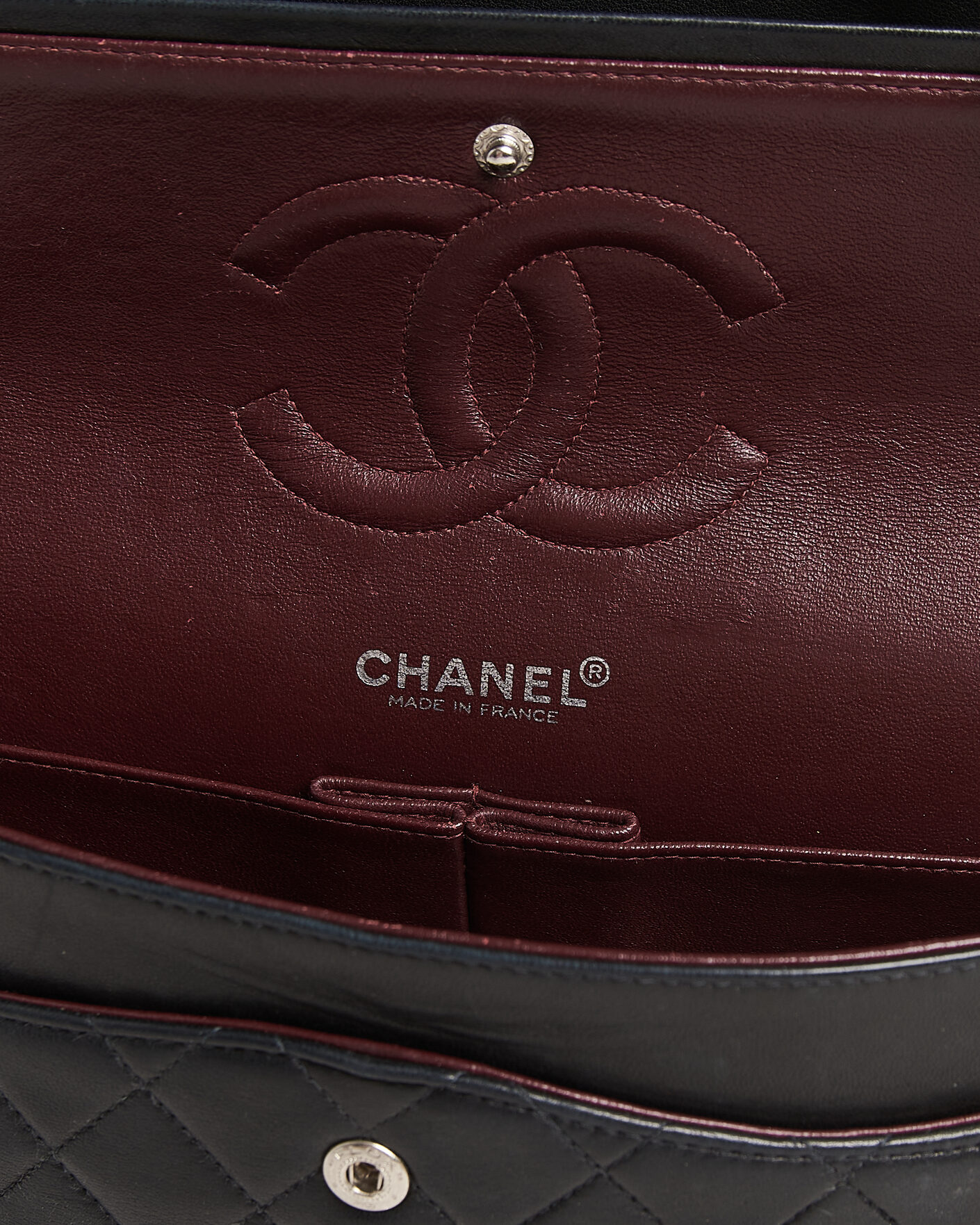 Herren | Pre-Owned & Vintage Bags | Chanel Pre-Owned | Classic Medium Double Flap Bag Lambskin Black