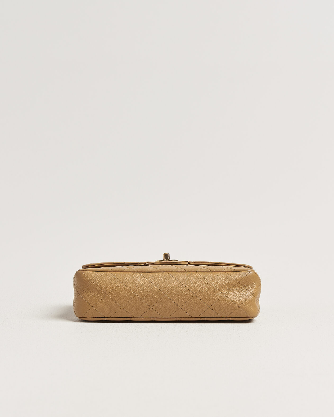 Herren | Pre-Owned & Vintage Bags | Chanel Pre-Owned | Classic Small Double Flap Bag Caviar Leather Beige