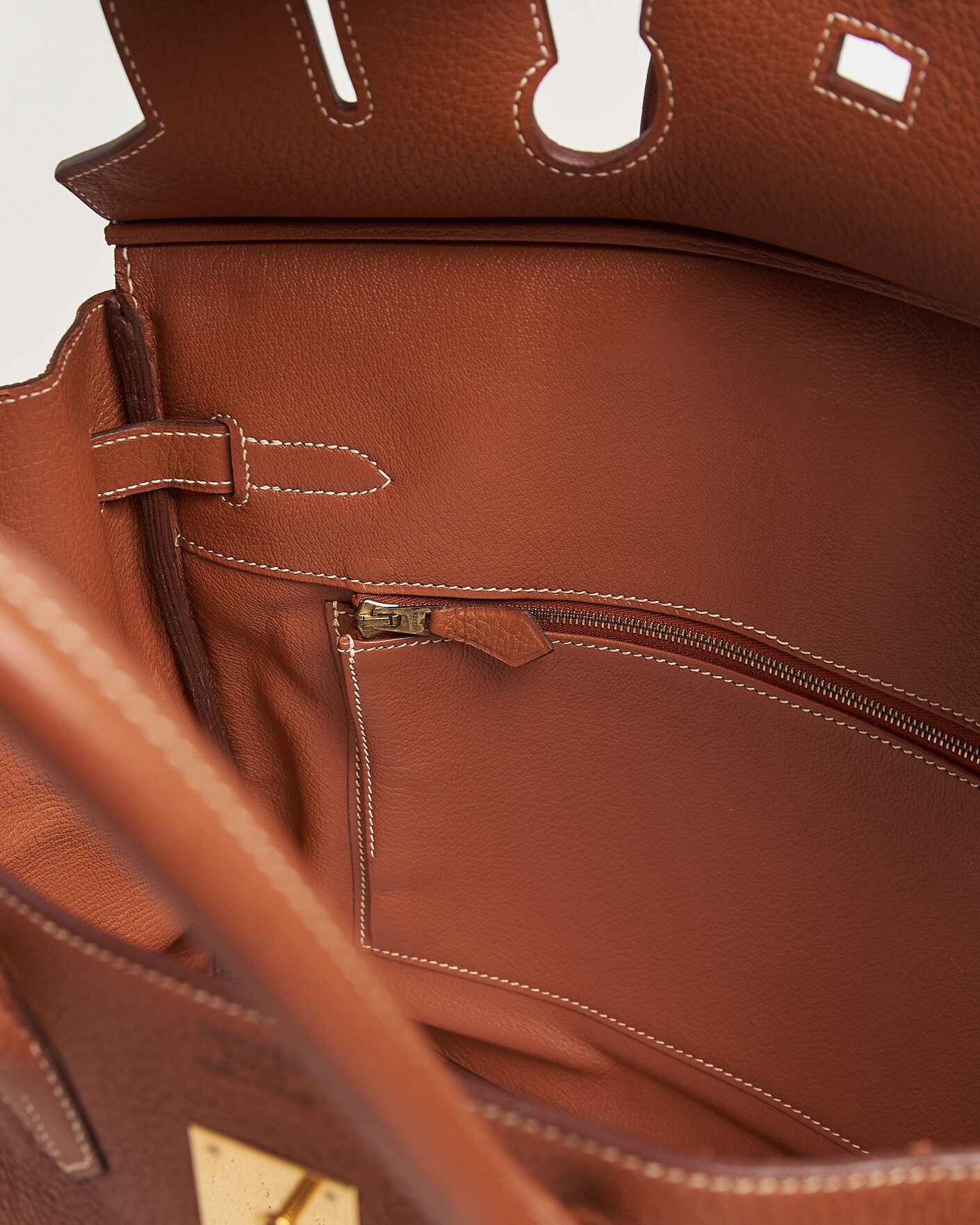 Herren | Pre-Owned & Vintage Bags | Hermès Pre-Owned | Birkin 35 Togo Leather Cognac Brown