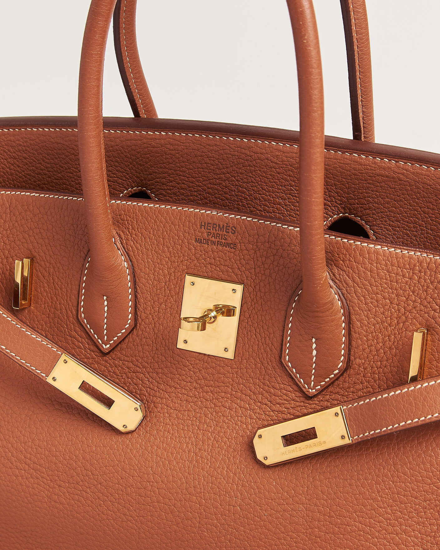 Herren | Pre-Owned & Vintage Bags | Hermès Pre-Owned | Birkin 35 Togo Leather Cognac Brown