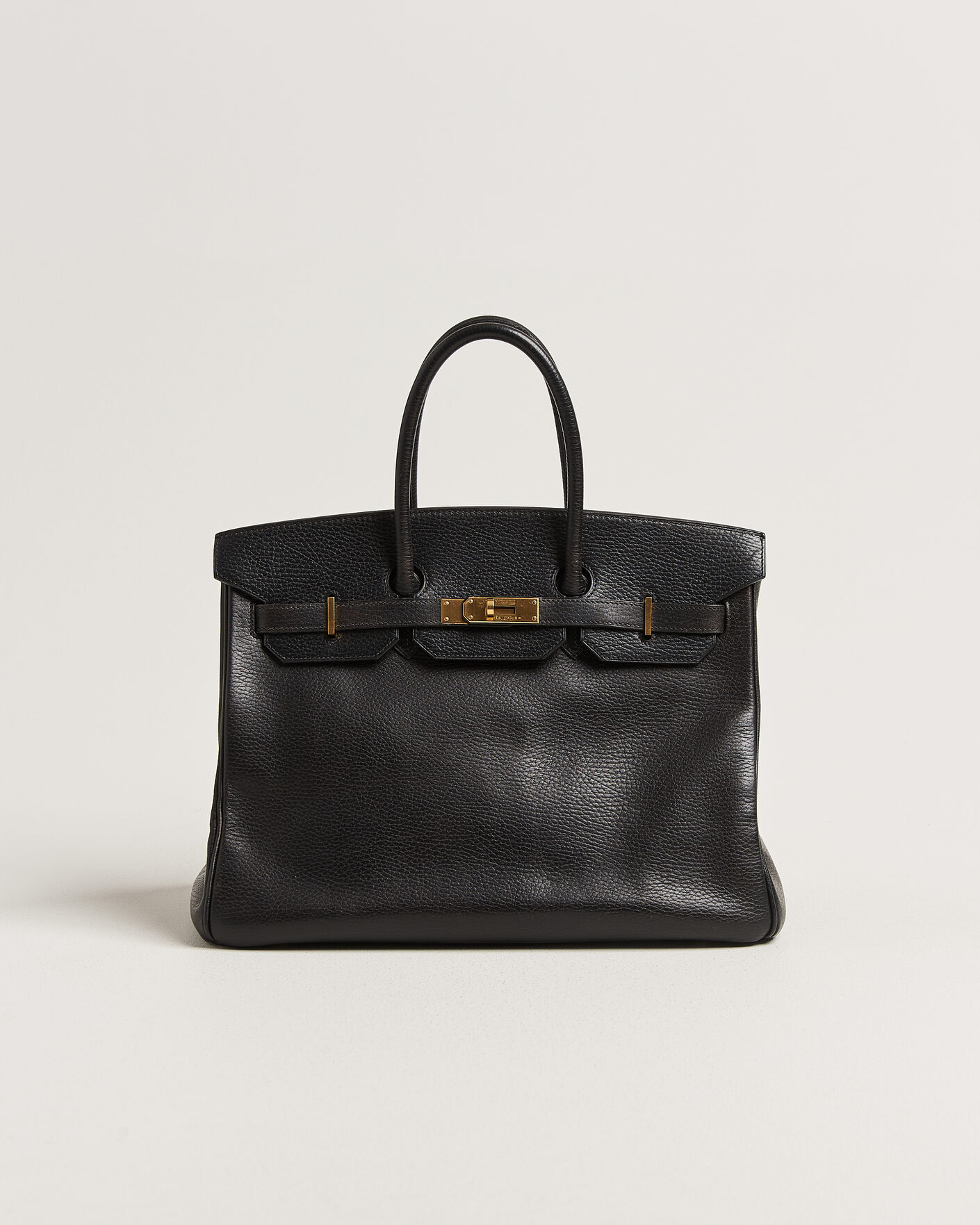 Herren | Pre-Owned & Vintage Bags | Hermès Pre-Owned | Birkin 35 Retourné Ardennes Leather Black