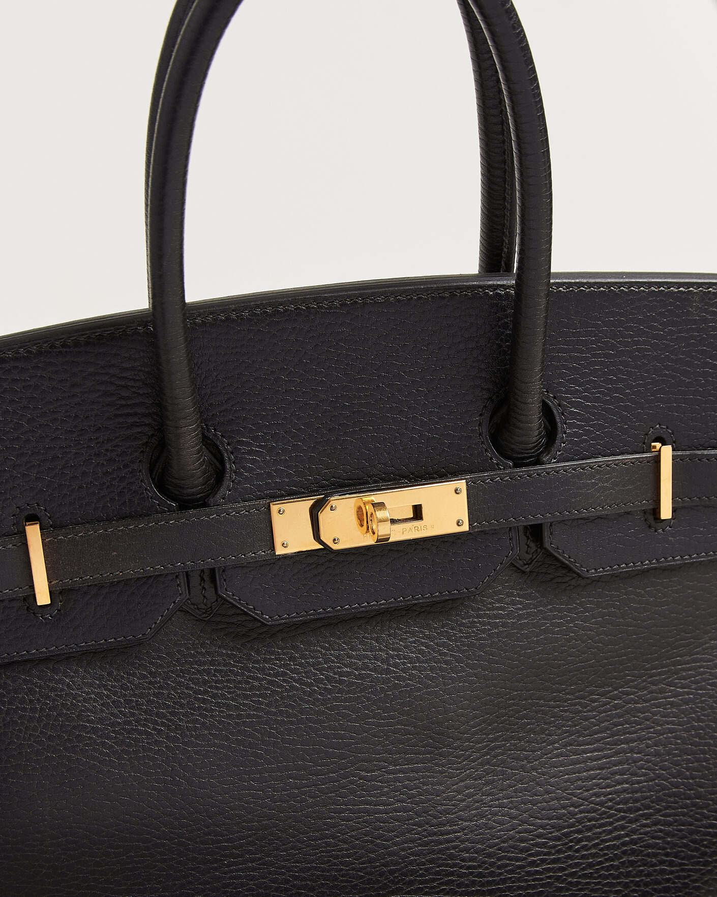 Herren | Pre-Owned & Vintage Bags | Hermès Pre-Owned | Birkin 35 Retourné Ardennes Leather Black