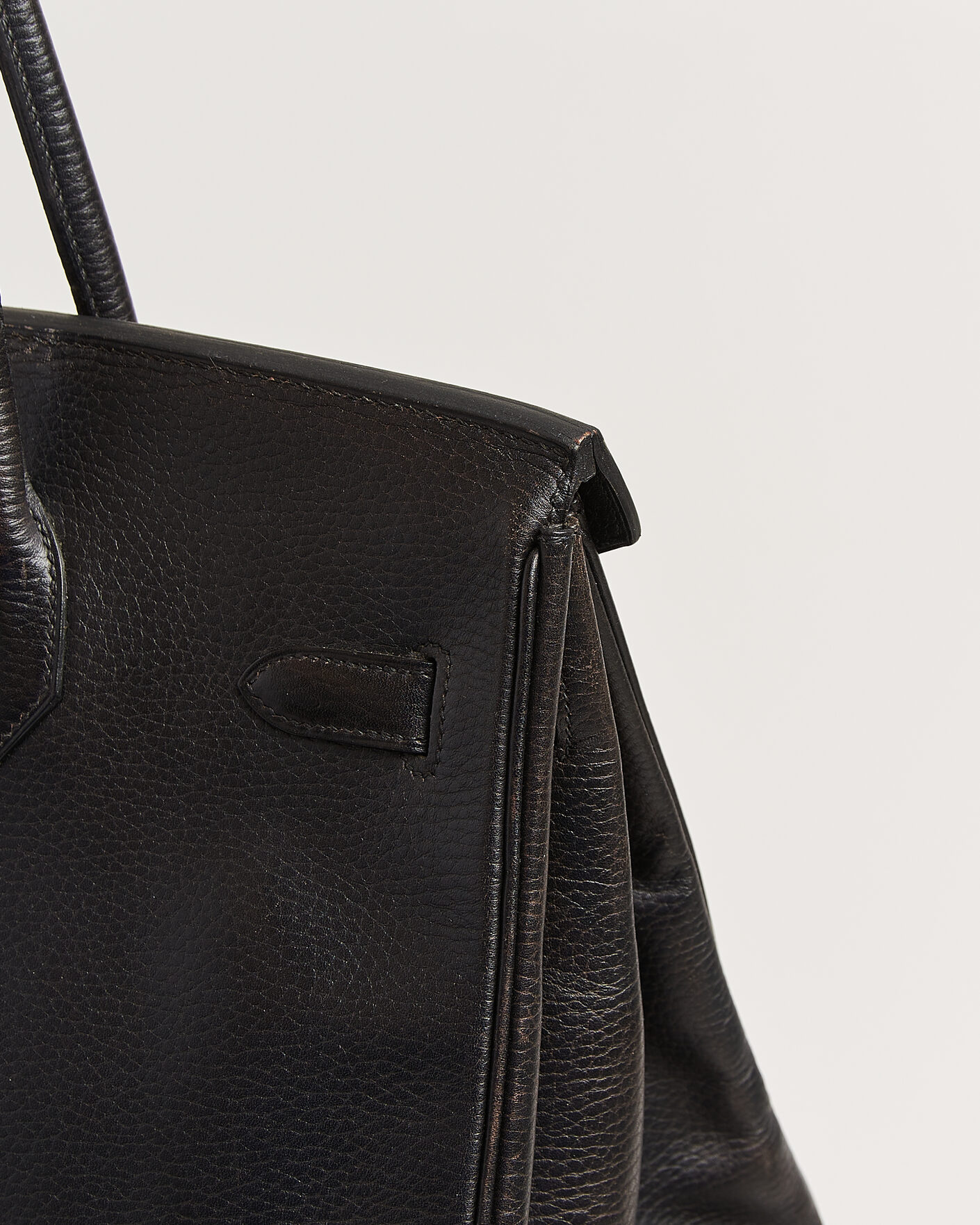 Herren | Pre-Owned & Vintage Bags | Hermès Pre-Owned | Birkin 35 Retourné Ardennes Leather Black