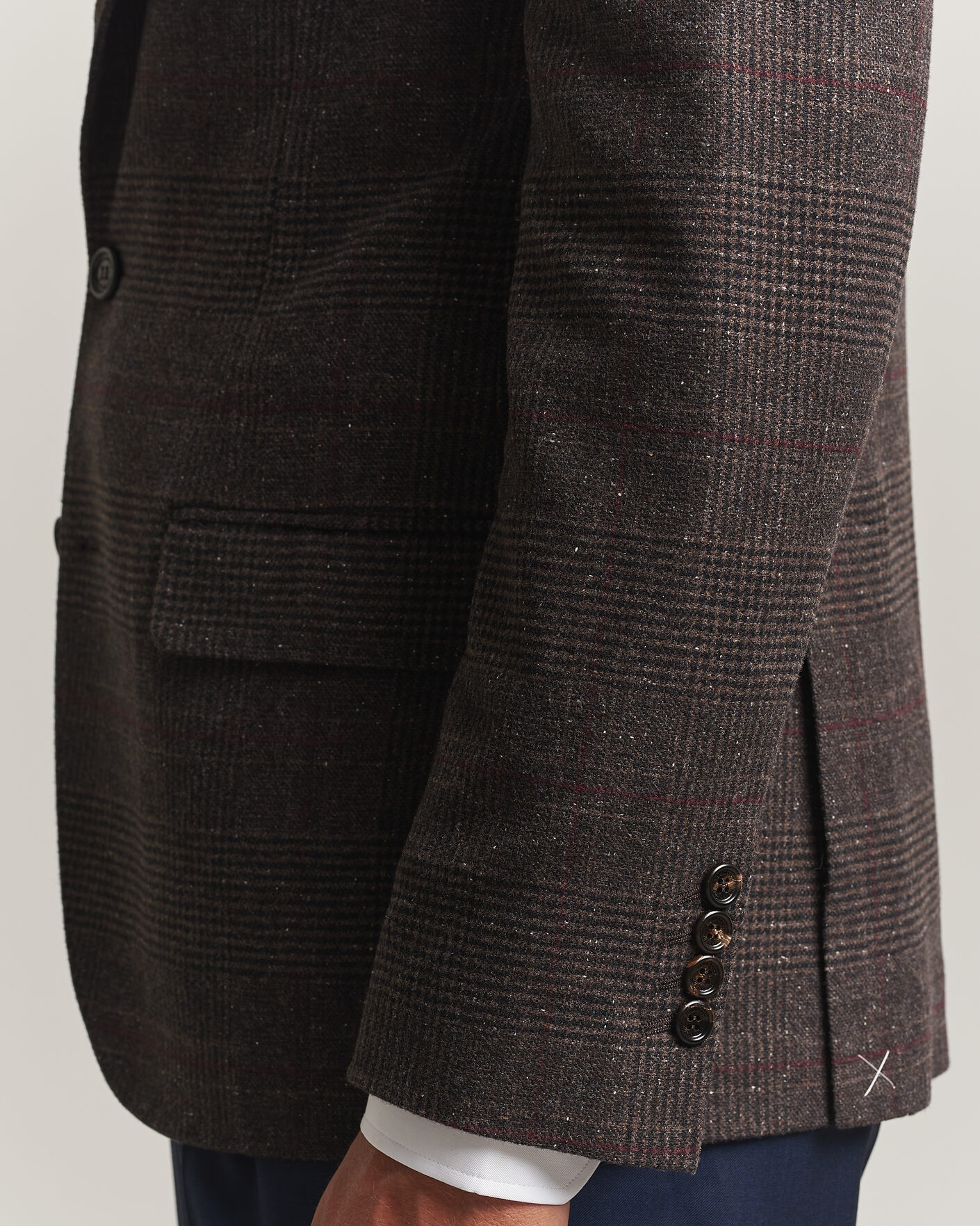 Herren | Sakkos | Brunello Cucinelli | Cashmere/Silk Prince Of Wales Blazer Dark Brown
