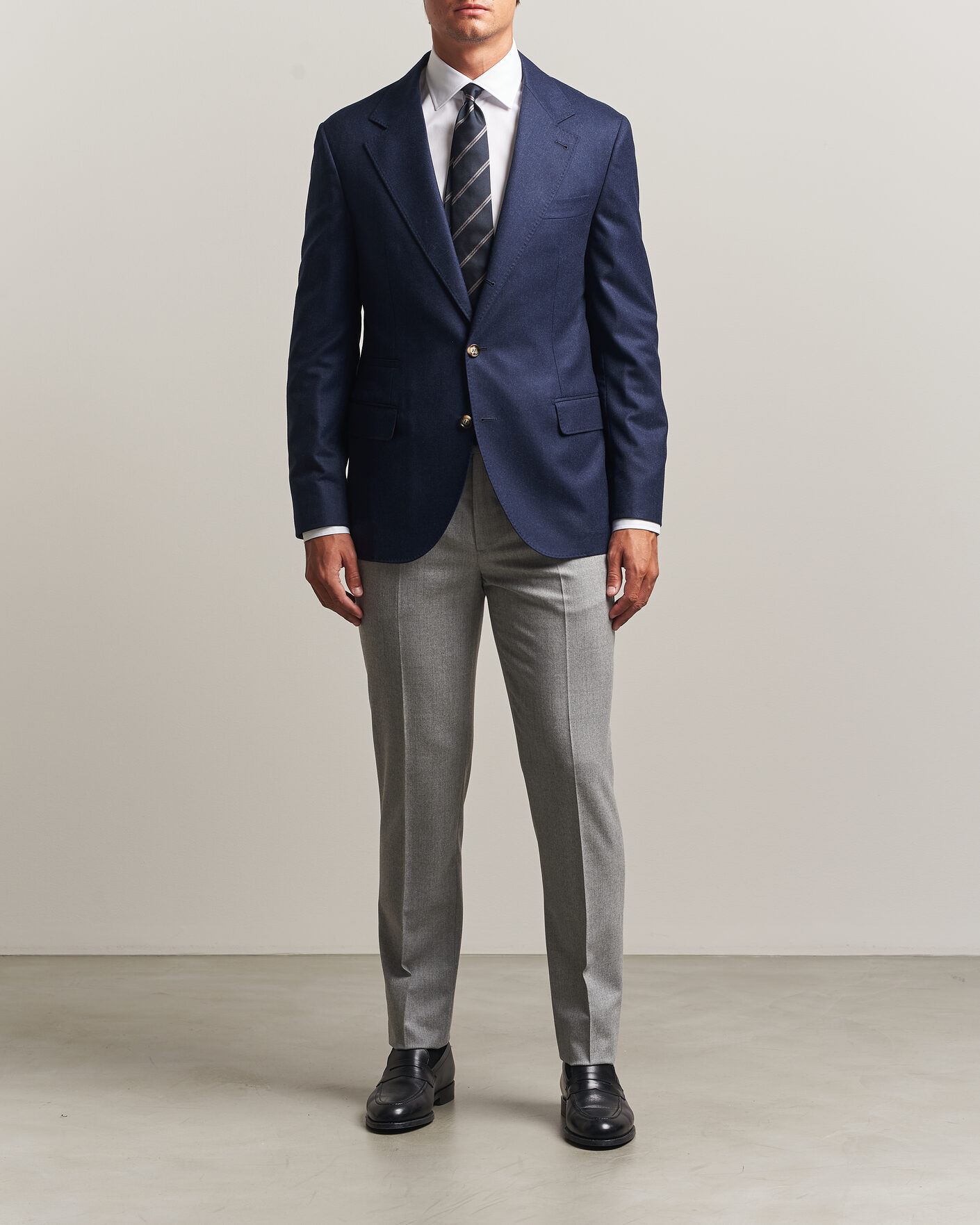 Herren | Sakkos | Brunello Cucinelli | Wool Flannel Blazzer Navy