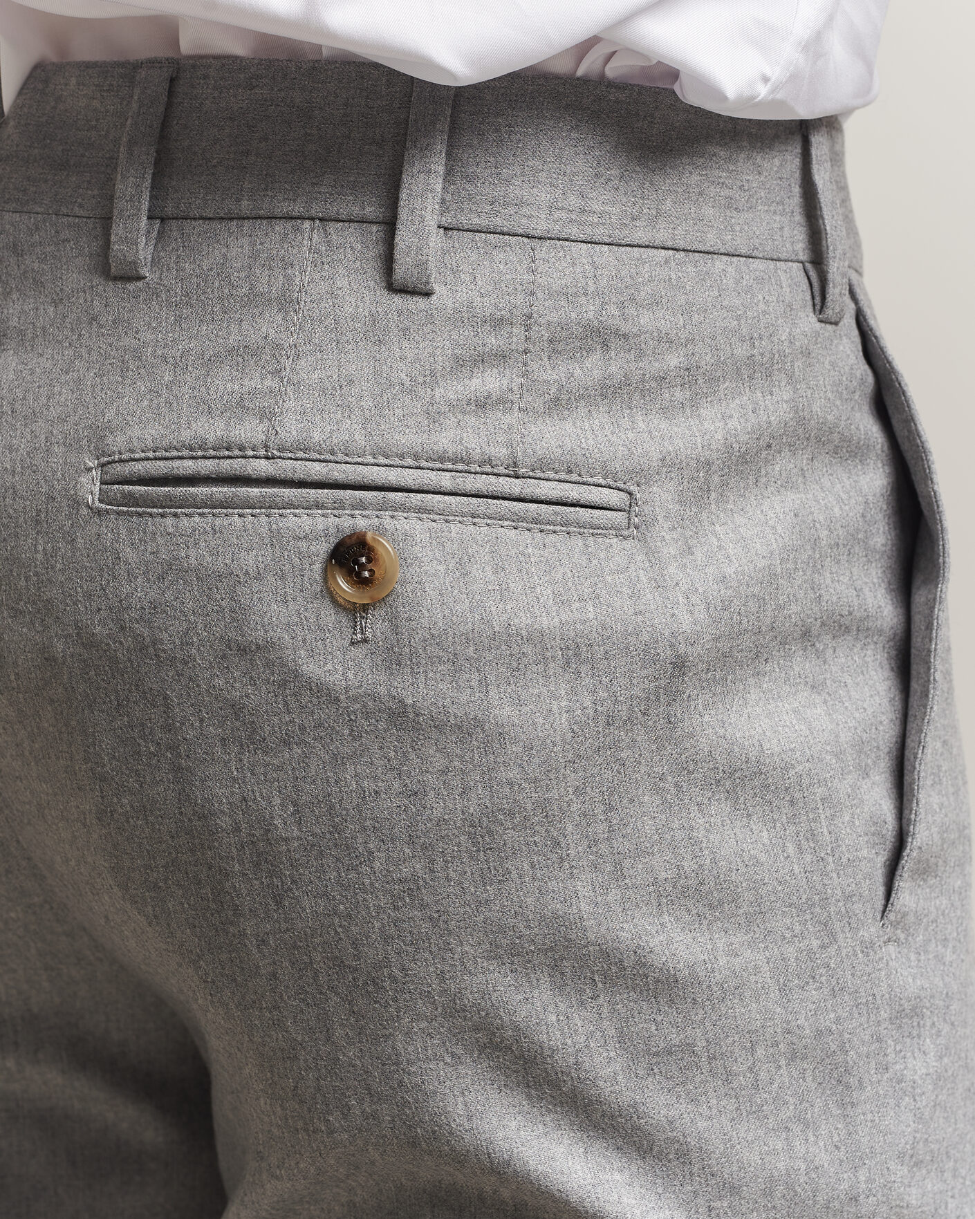 Herren | Hosen | Brunello Cucinelli | Slim Fit Flannel Trousers Light Grey