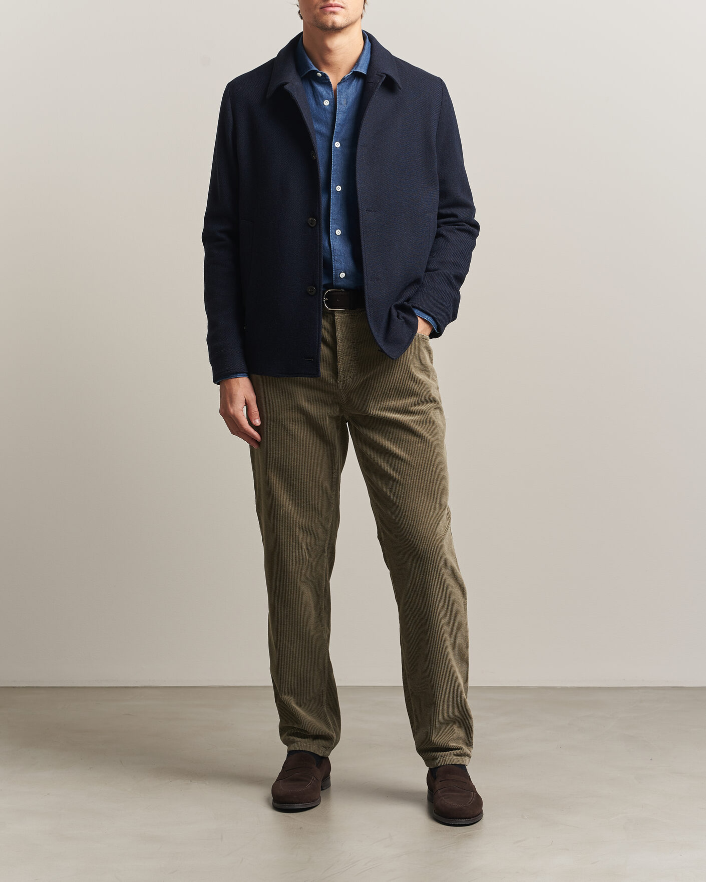 Herren | Hosen | Brunello Cucinelli | Leisure Fit Corduroy 5-Pocket Pants Olive