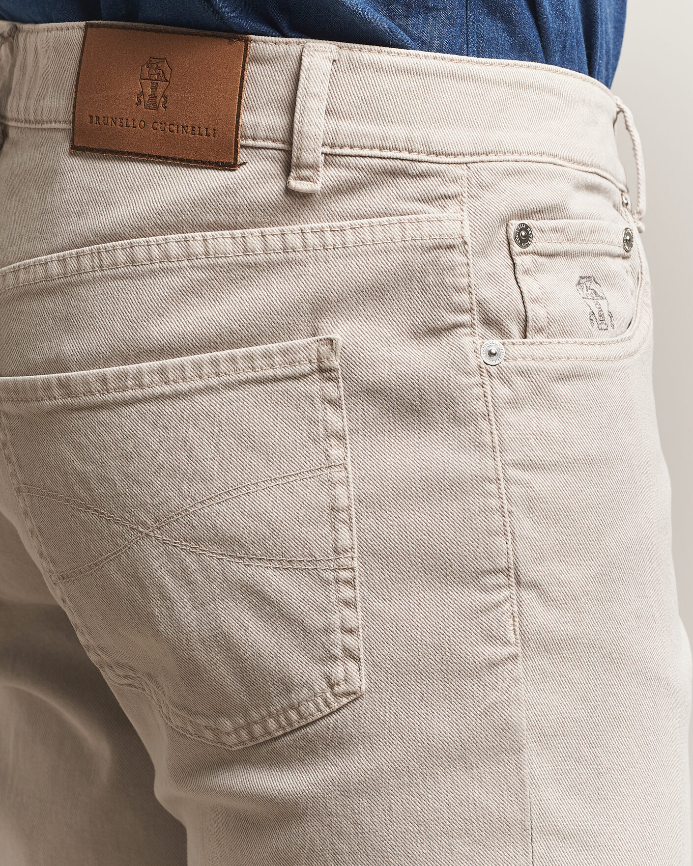 Herren | Hosen | Brunello Cucinelli | Slim Fit Bull Denim Pants Beige