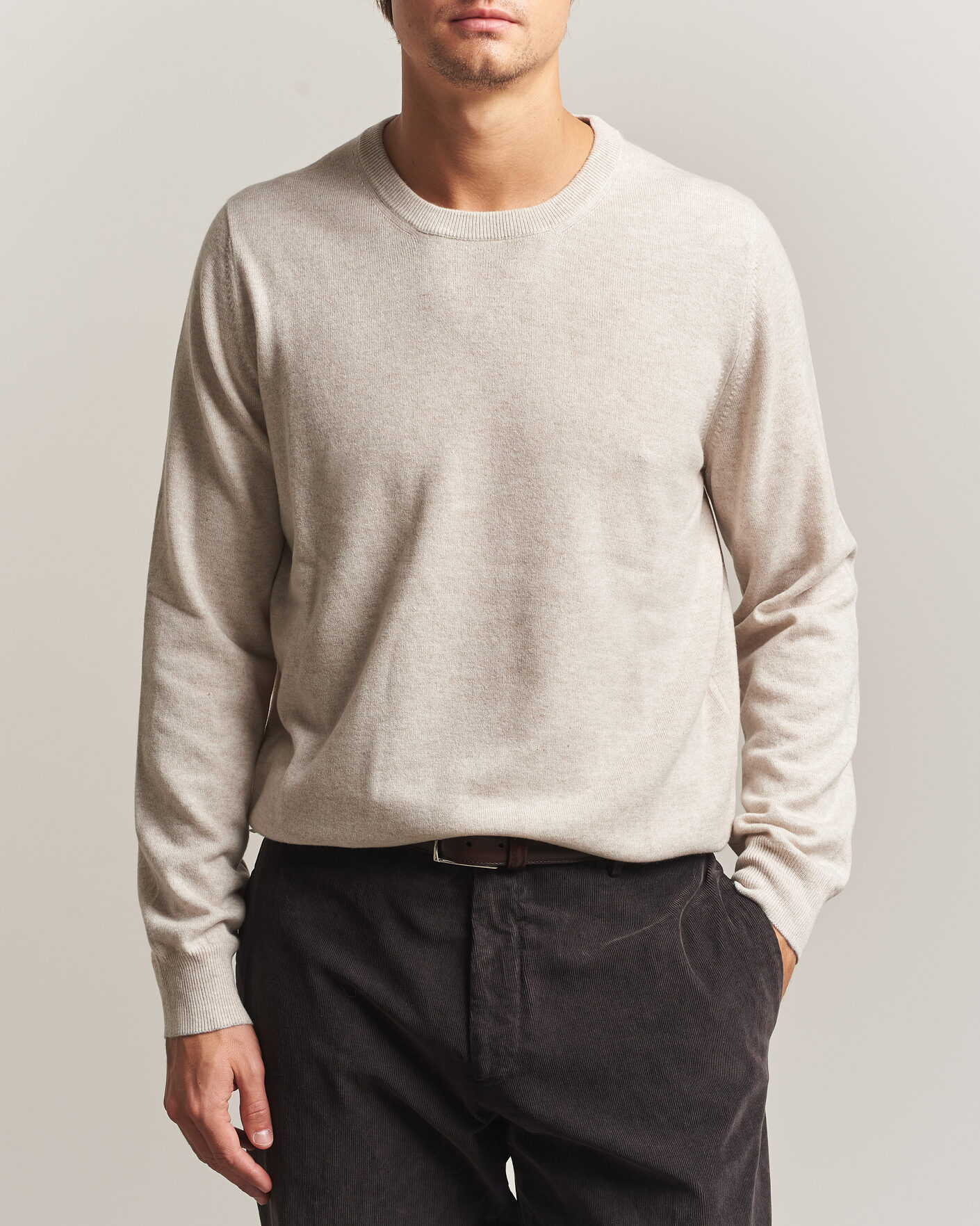 Herren | Pullover | Brunello Cucinelli | 2 Ply Cashmere Pullover Oyster