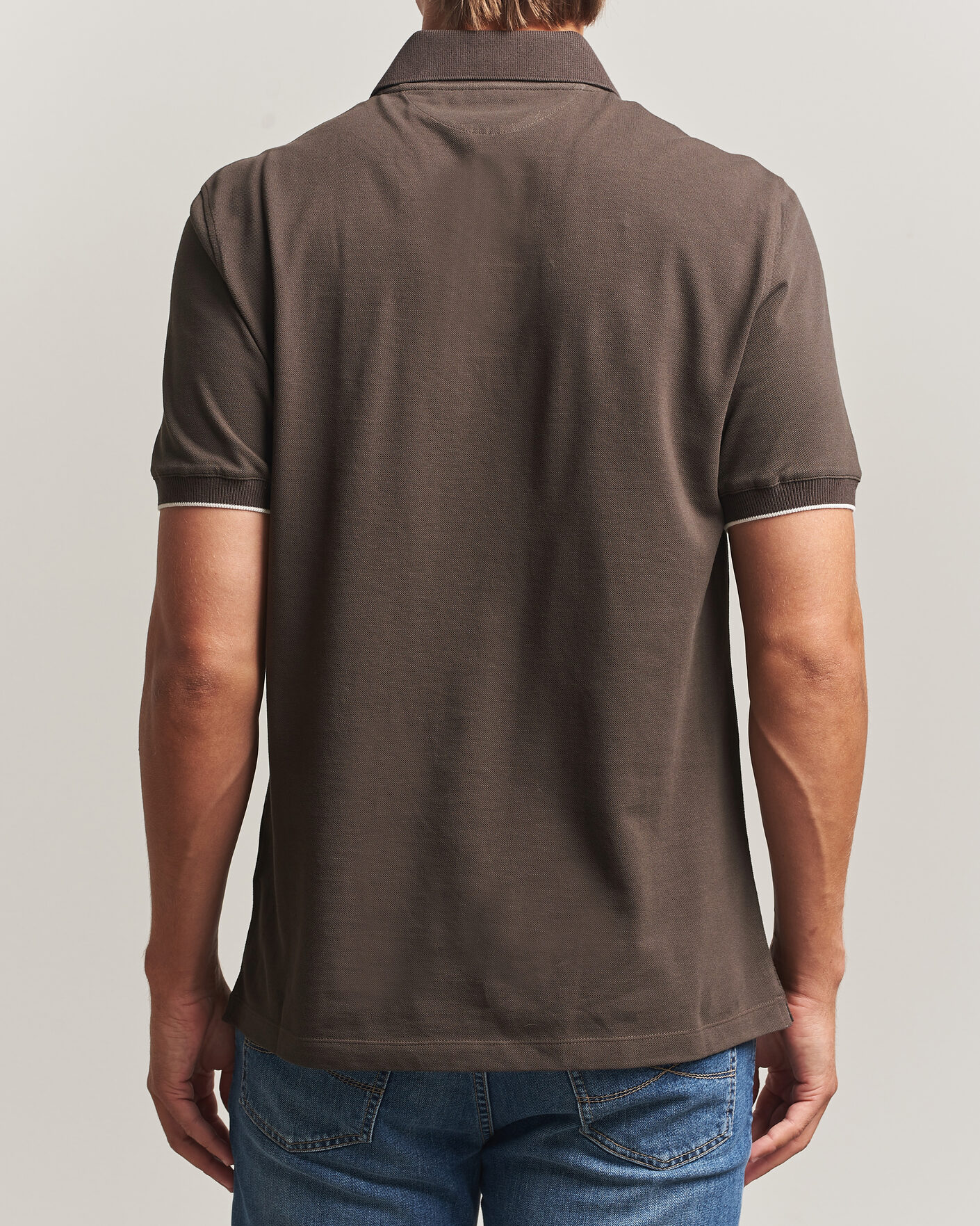 Herren | Poloshirts | Brunello Cucinelli | Short Sleeve Logo Polo Dark Brown