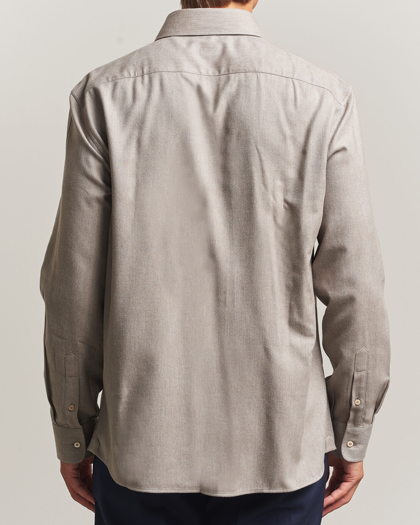Herren | Hemden | Brunello Cucinelli | Cotton Flannel Shirt Granite