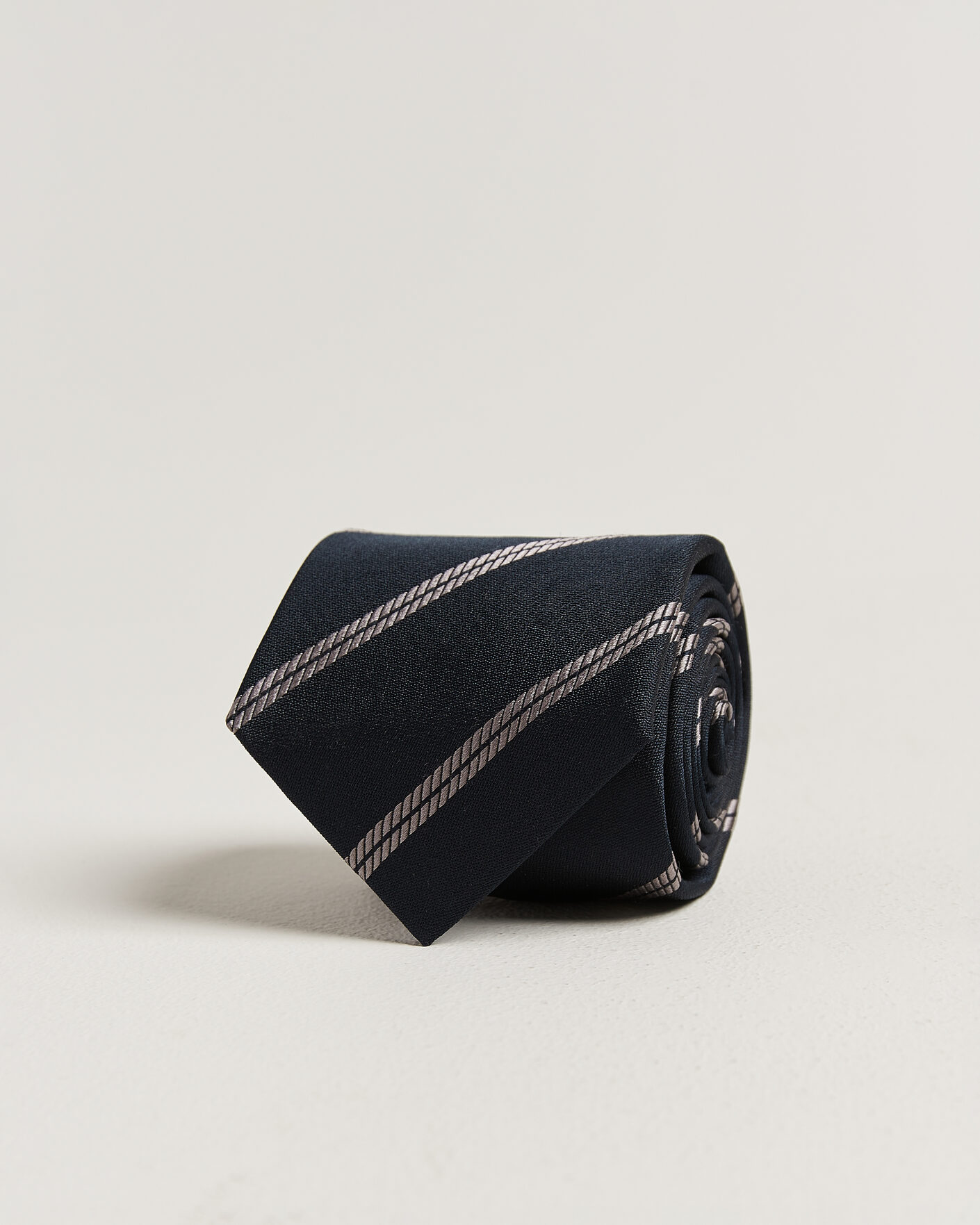 Herren | Krawatten | Brunello Cucinelli | Regimental Stripe Silk Tie Navy