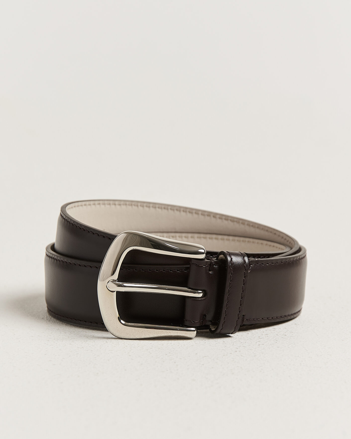 Herren | Gürtel | Brunello Cucinelli | Calf Leather Belt Dark Brown