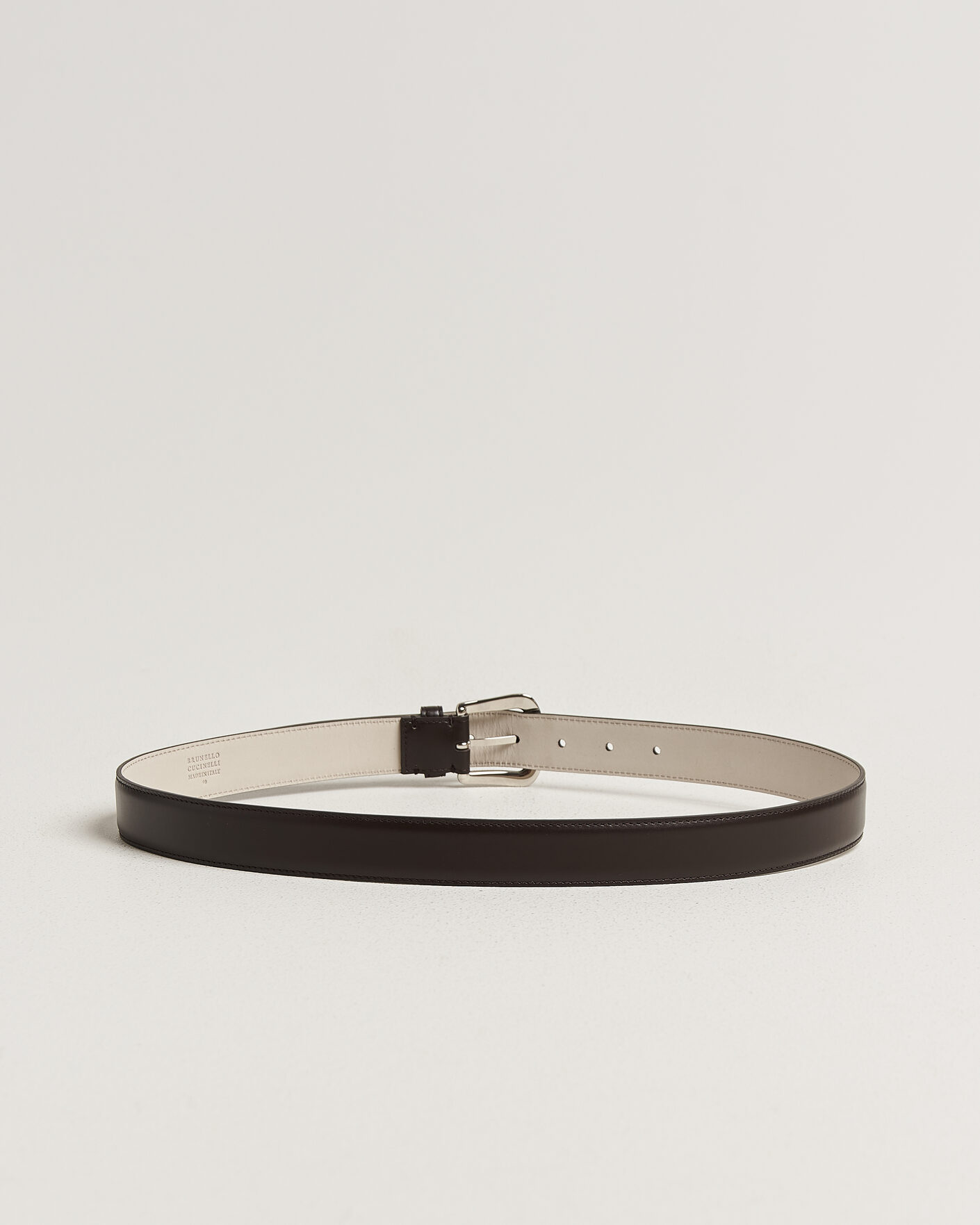 Herren | Gürtel | Brunello Cucinelli | Calf Leather Belt Dark Brown