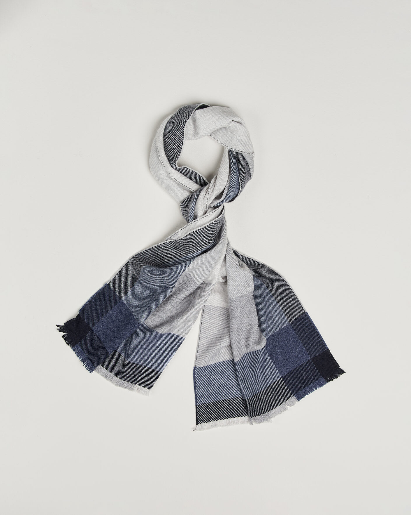 Herren | Schals | Brunello Cucinelli | Wool/Cashmere Check Scarf Grey/Navy