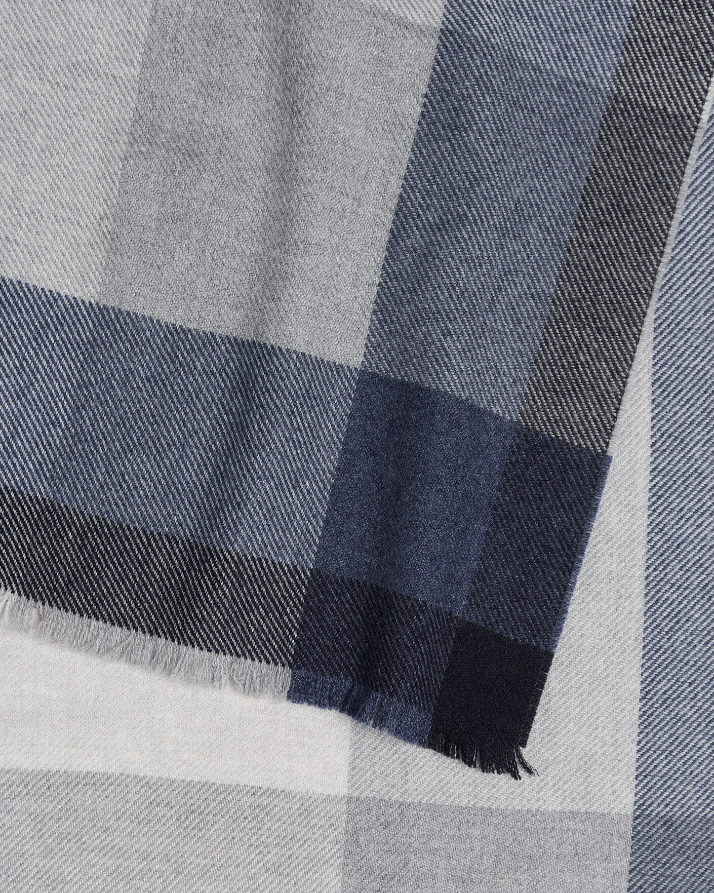 Herren | Schals | Brunello Cucinelli | Wool/Cashmere Check Scarf Grey/Navy