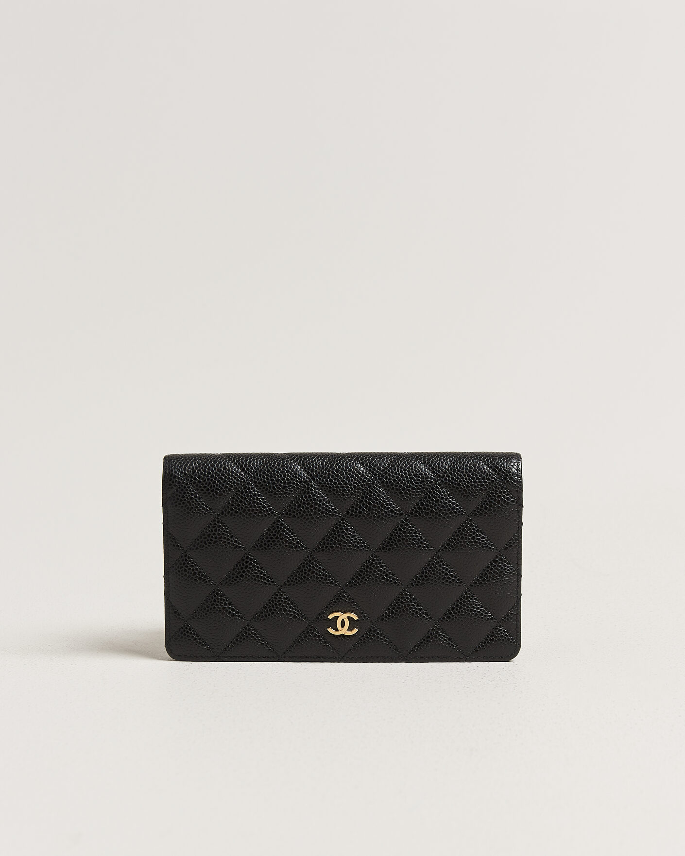 Herren | Pre-Owned & Vintage Bags | Chanel Pre-Owned | Classic Bifold Wallet Caviar Leather Black