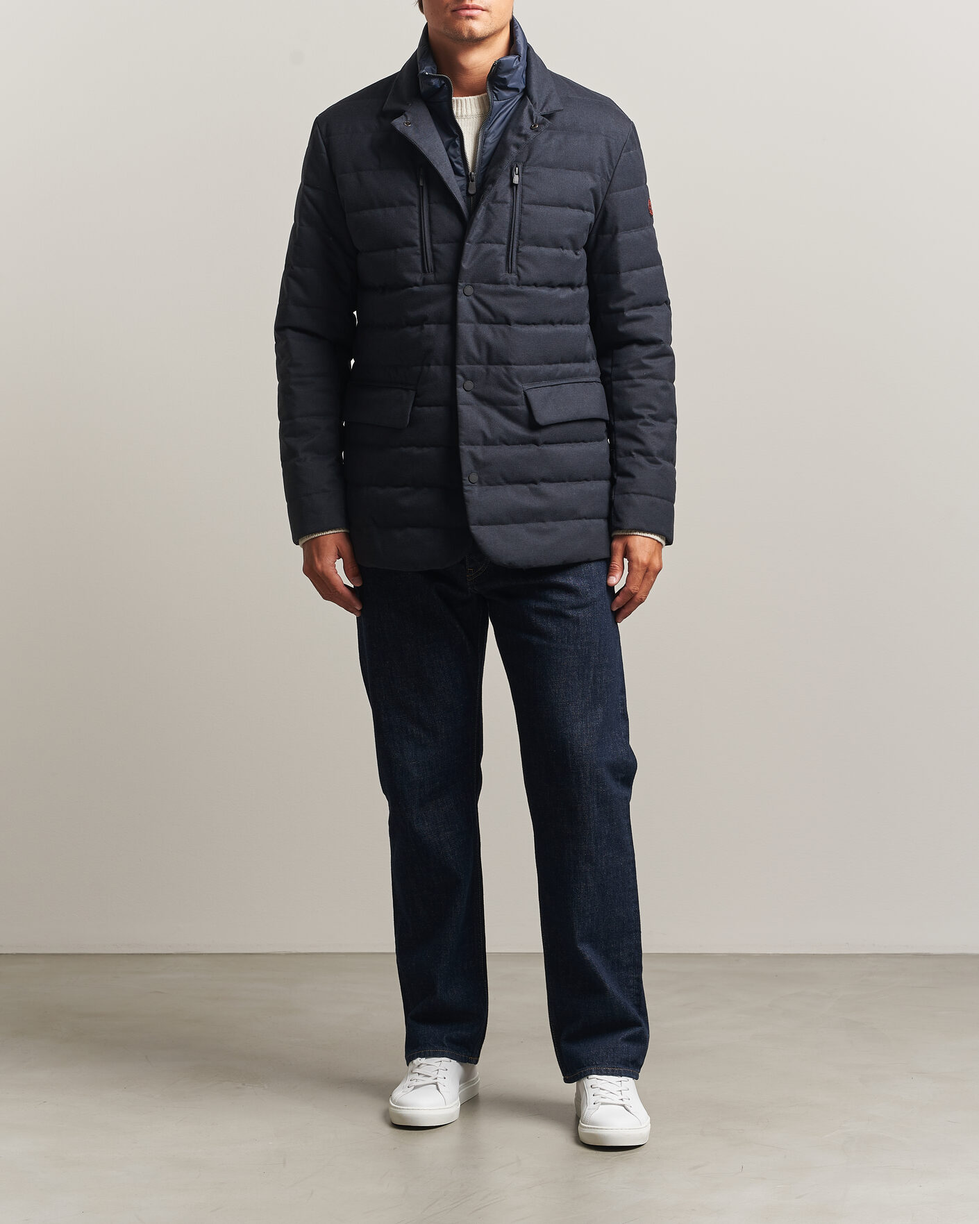 Herren | Jacken | Save The Duck | Felipe Padded Flannel Jacket Navy Blue