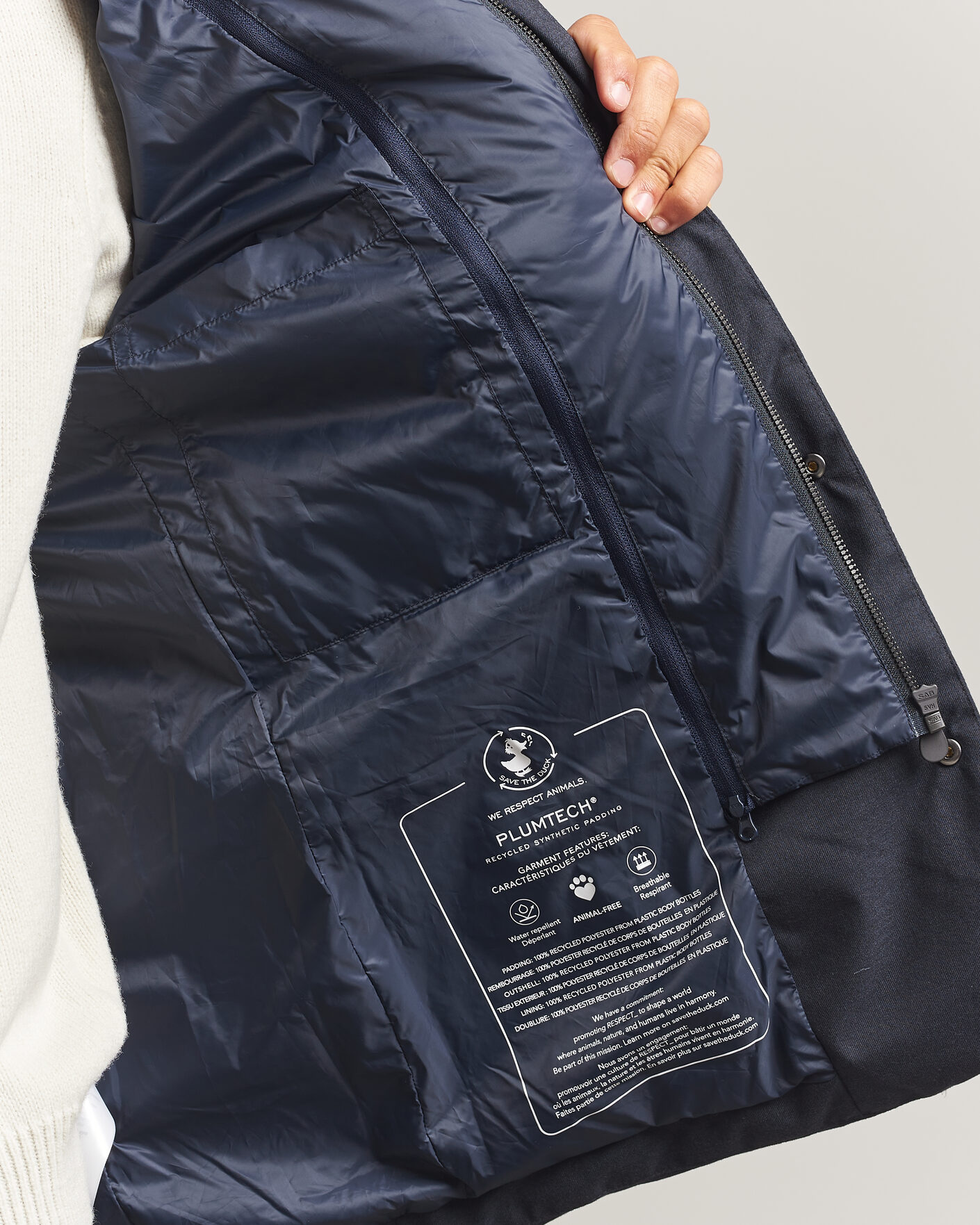 Herren | Jacken | Save The Duck | Felipe Padded Flannel Jacket Navy Blue