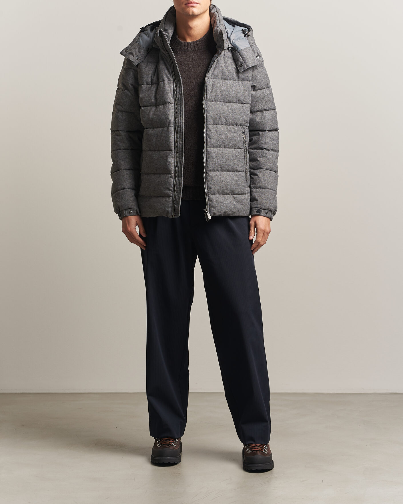 Herren | Jacken | Save The Duck | Constantin Padded Flannel Jacket Mid Grey Melange