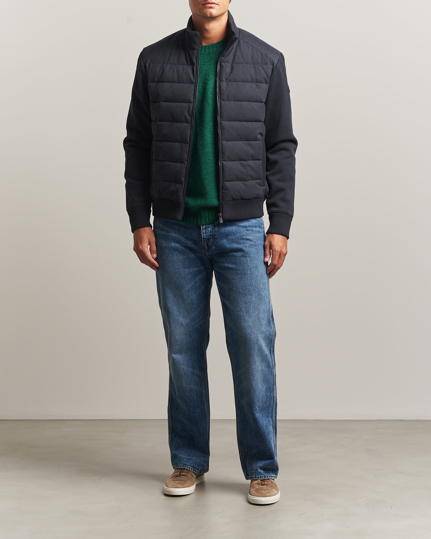 Herren | Jacken | Save The Duck | Lasse Padded Hybrid Jacket Navy Blue Melange