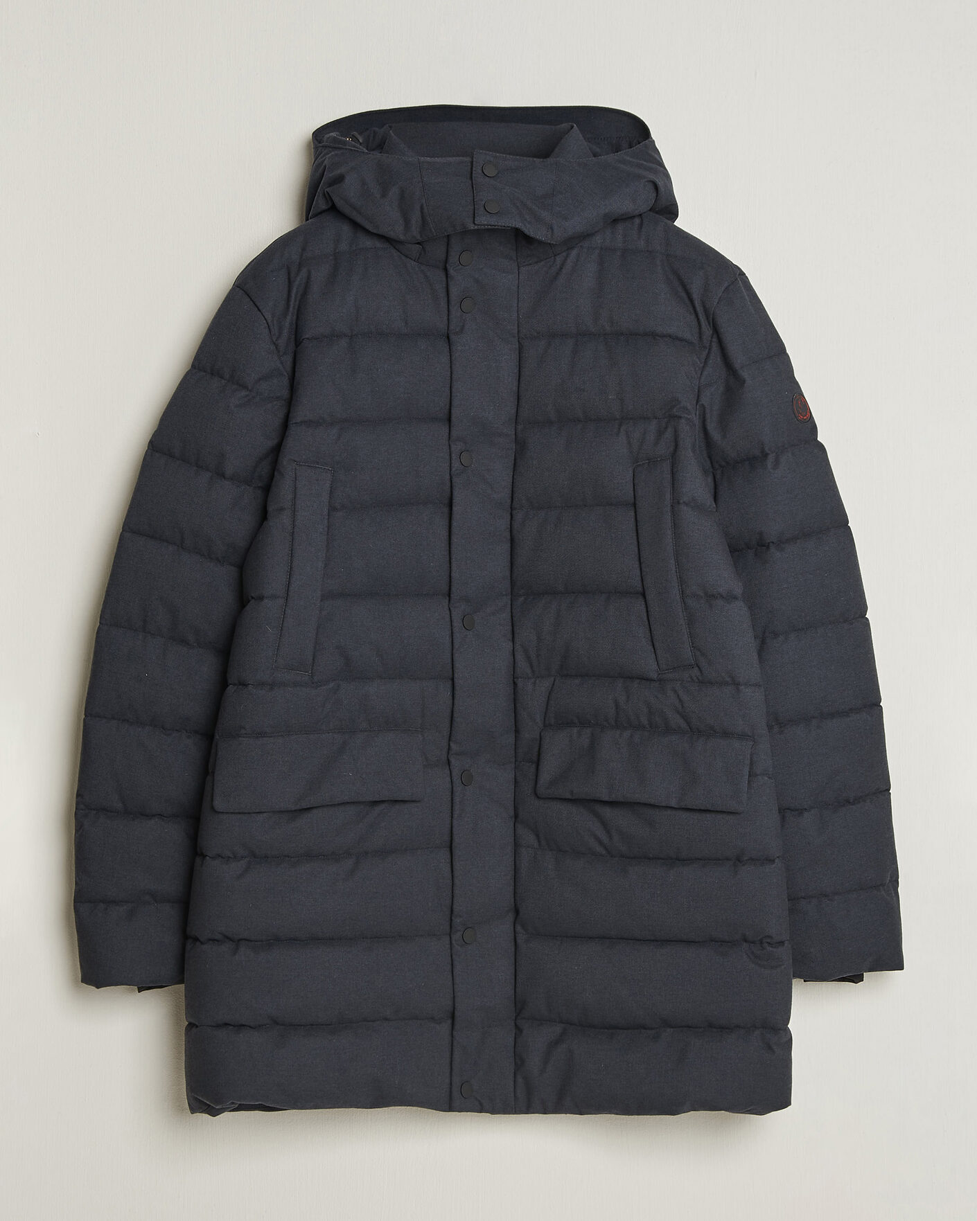Herren | Jacken | Save The Duck | Byrne Padded Flannel Coat Navy Blue Melange
