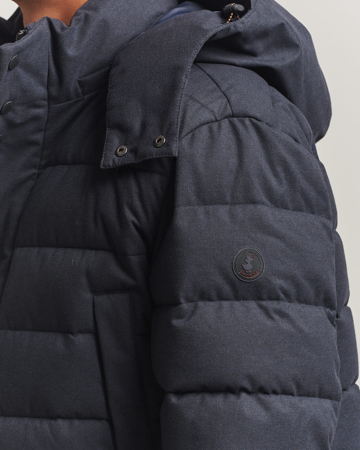 Herren | Jacken | Save The Duck | Byrne Padded Flannel Coat Navy Blue Melange