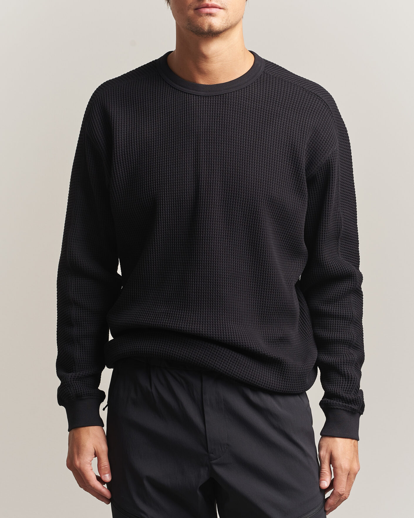 Herren | Pullover | Snow Peak | Heavyweight Waffle Pullover Black